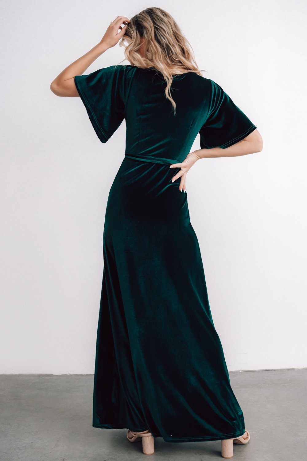 Meghan Velvet Wrap Maxi Dress | Emerald Store Cheap Online