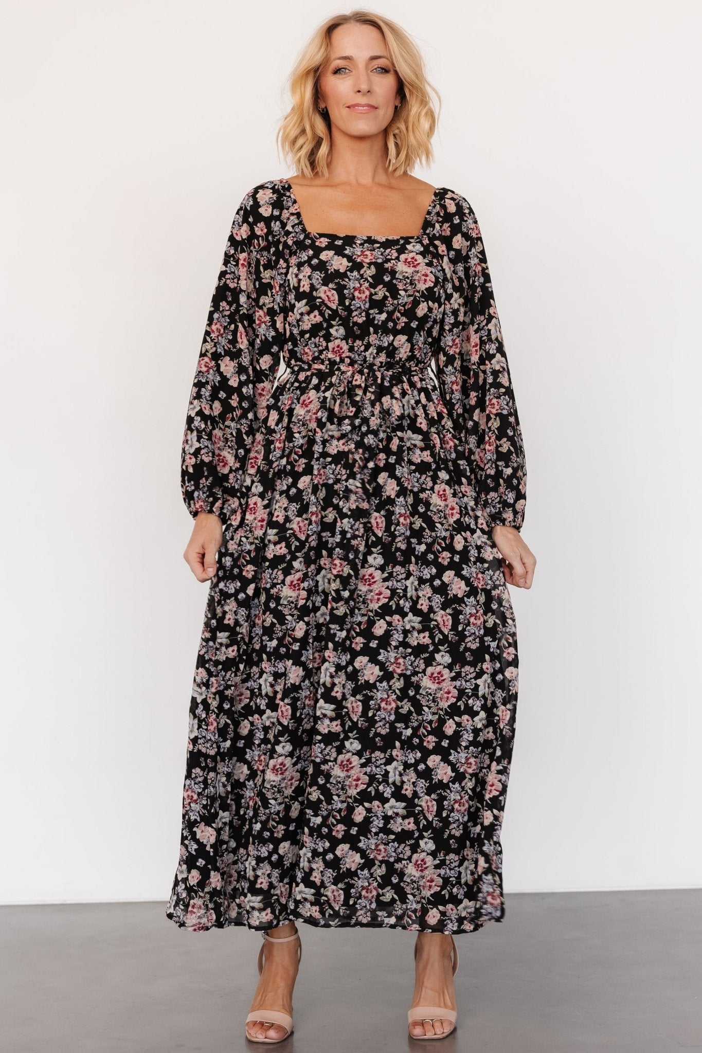 Della Dress | Black Multi Floral Get Authentic Cheap Pice