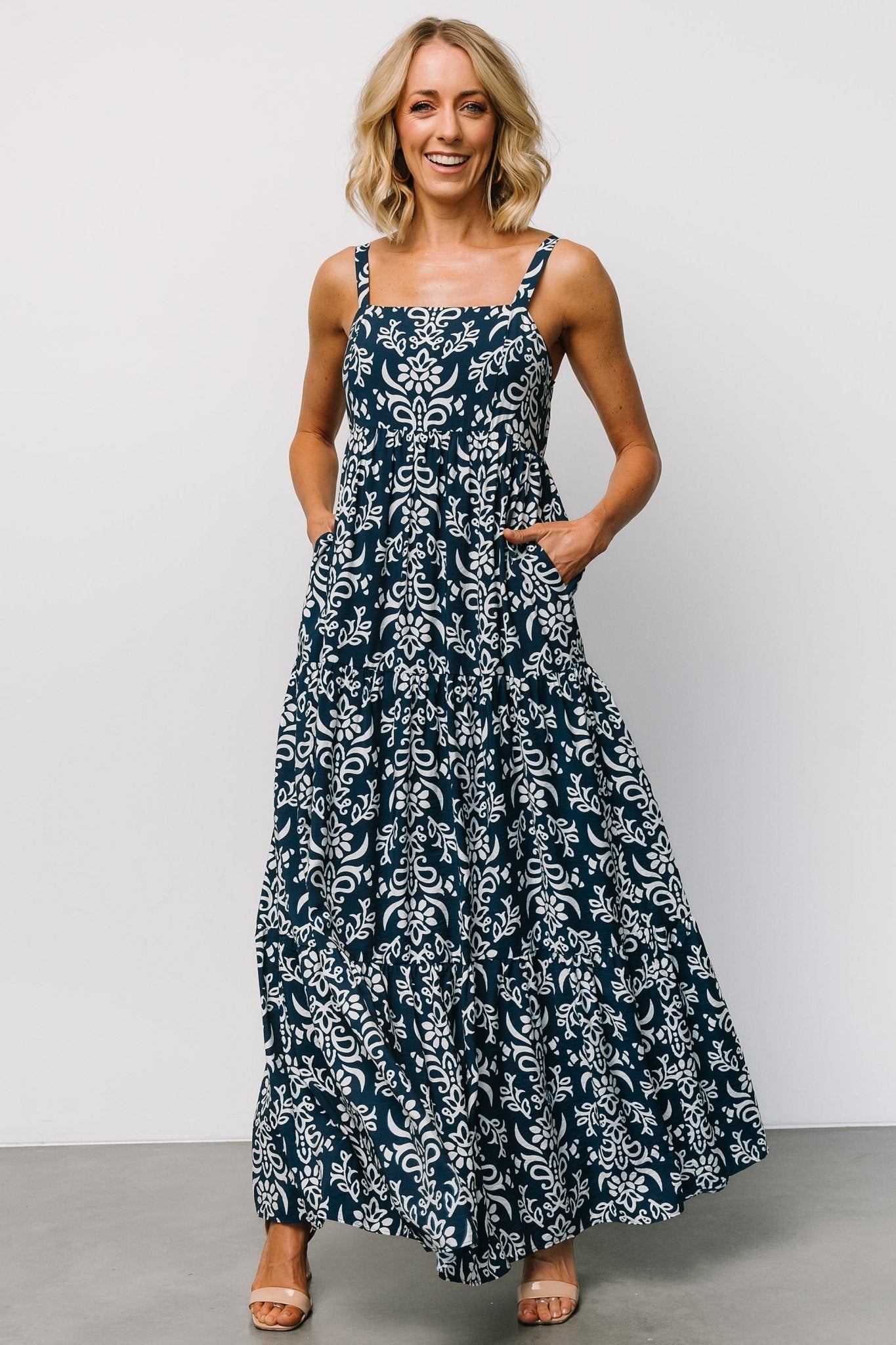 Oceanside Maxi Dress | Navy Print Online Cheap Pice