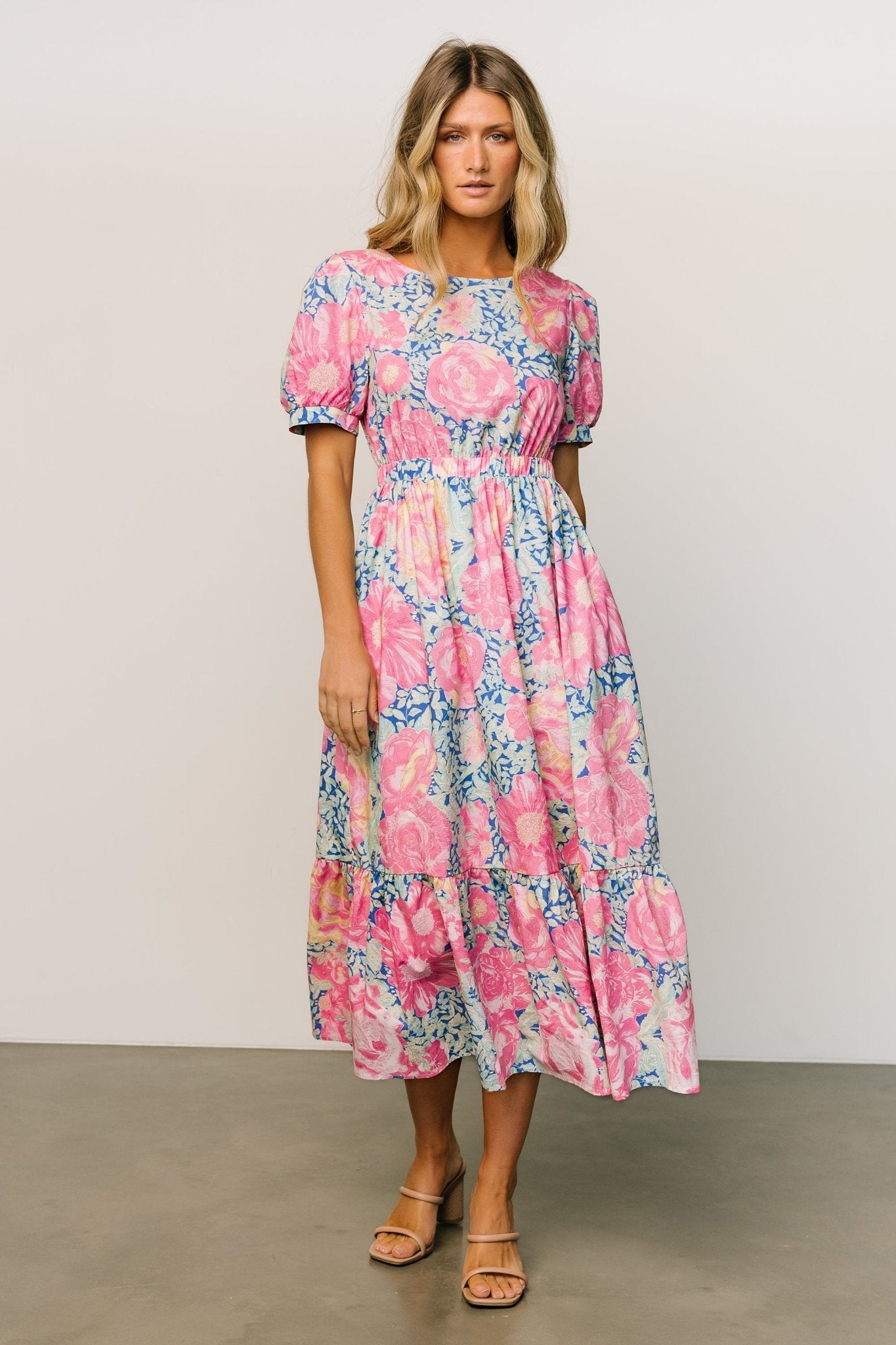 Myers Dress | Blue + Pink Floral Supply