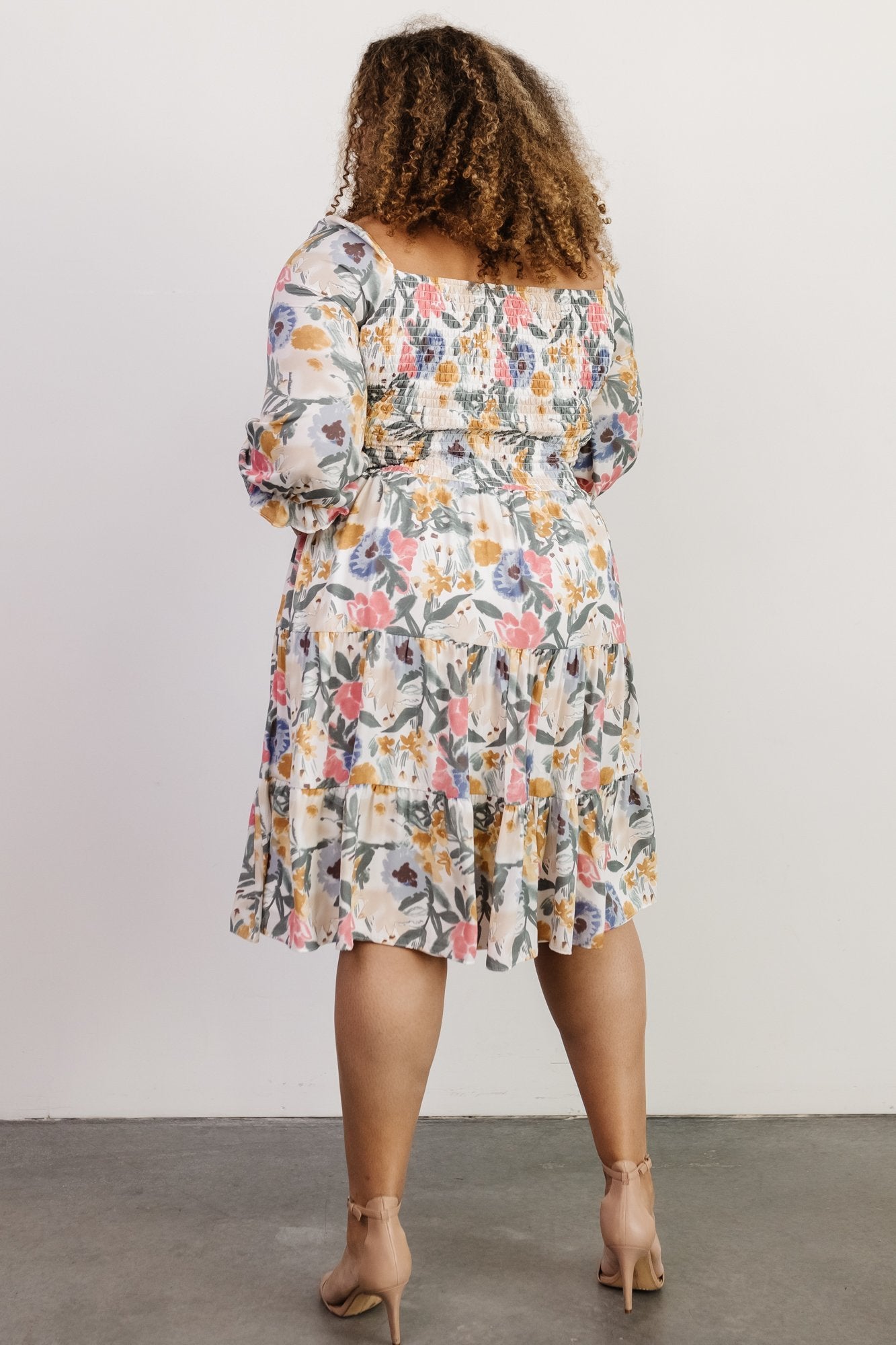 Marta Smocked Midi Dress | Multi Floral Amazon Sale Online