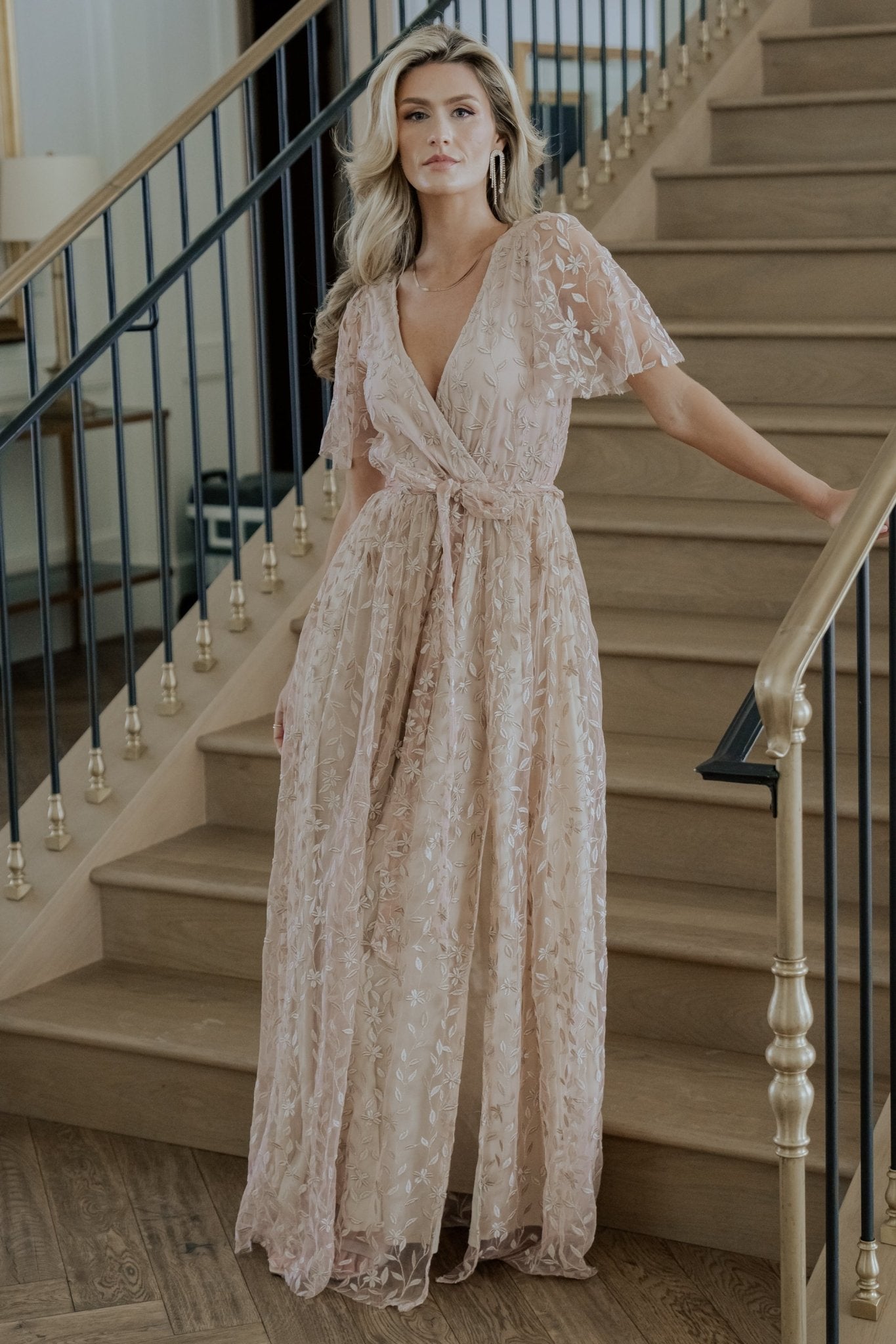 Marseille Embossed Maxi Dress | Champagne Clearance Wiki