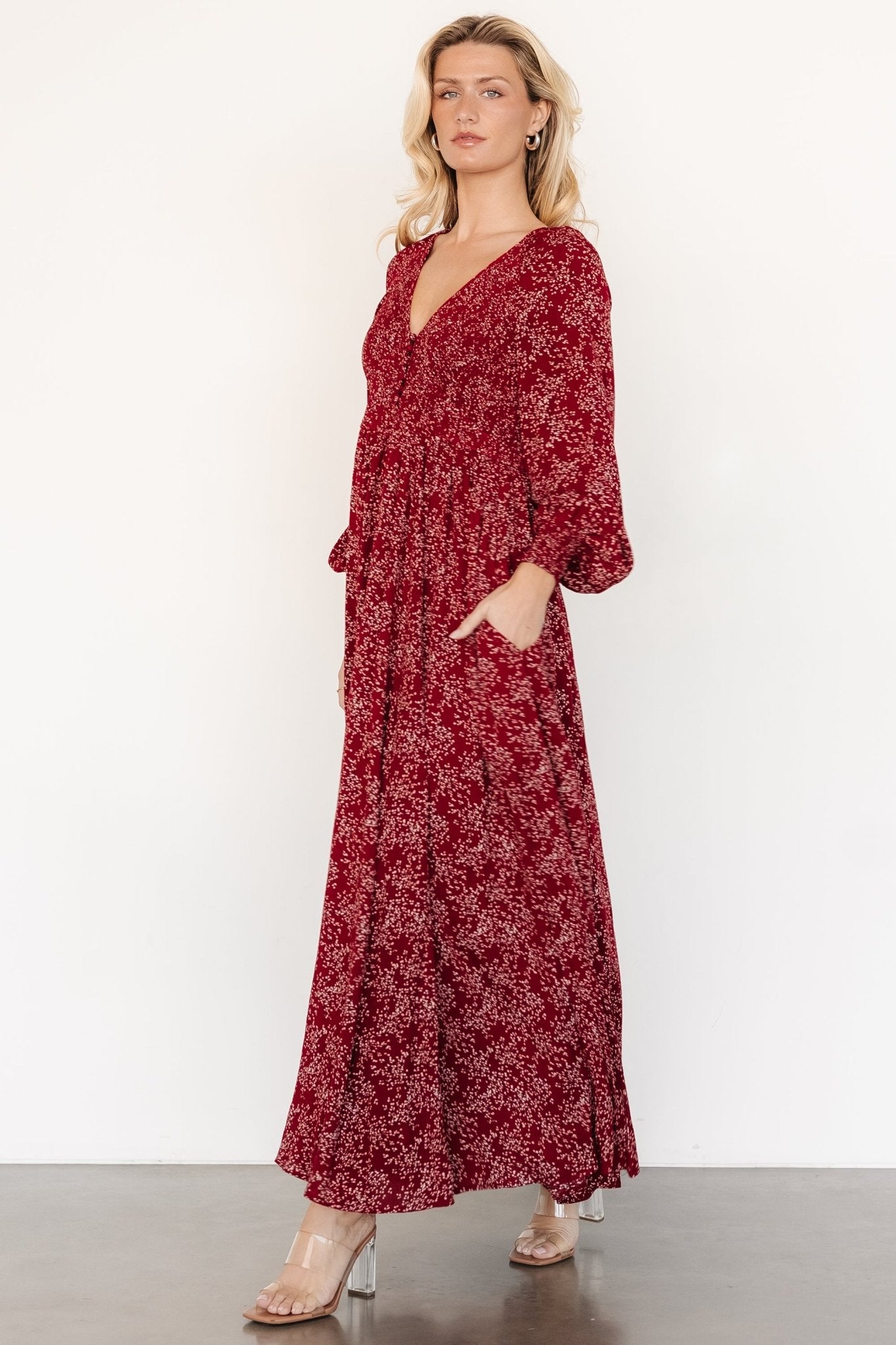 Anya Maxi Dress | Crimson Print The Cheapest Cheap Online