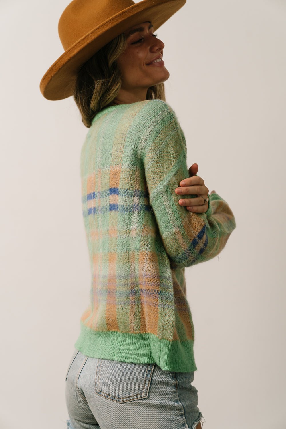 Brentridge Plaid Sweater | Green Multi Official Site