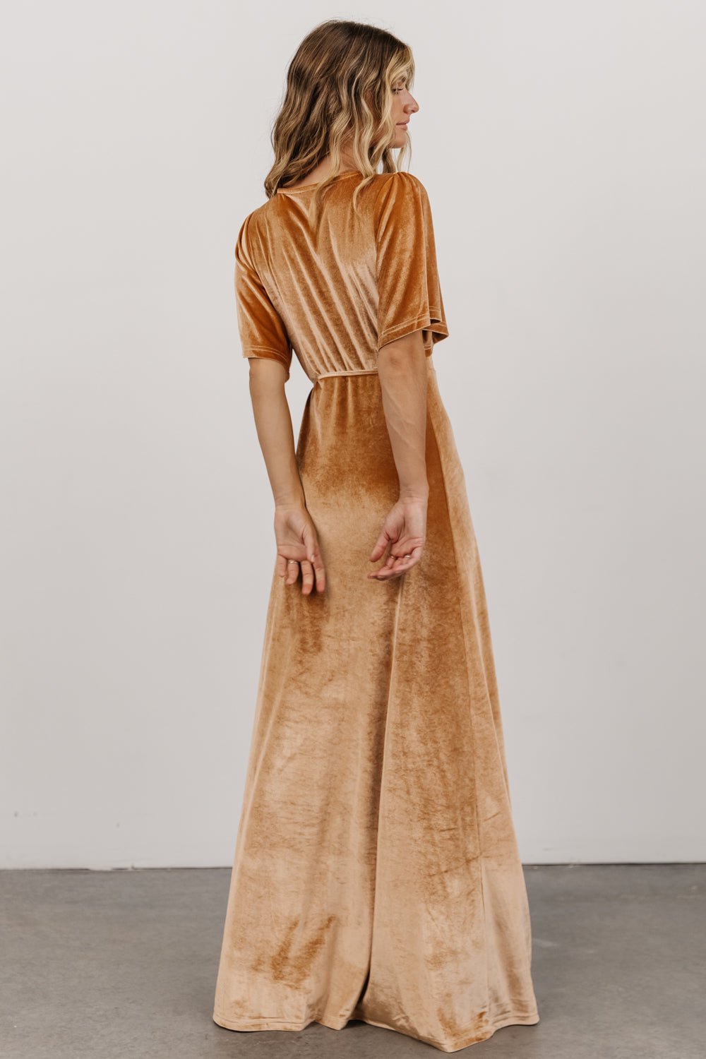 Meghan Velvet Wrap Maxi Dress | Golden Hour Browse For Sale