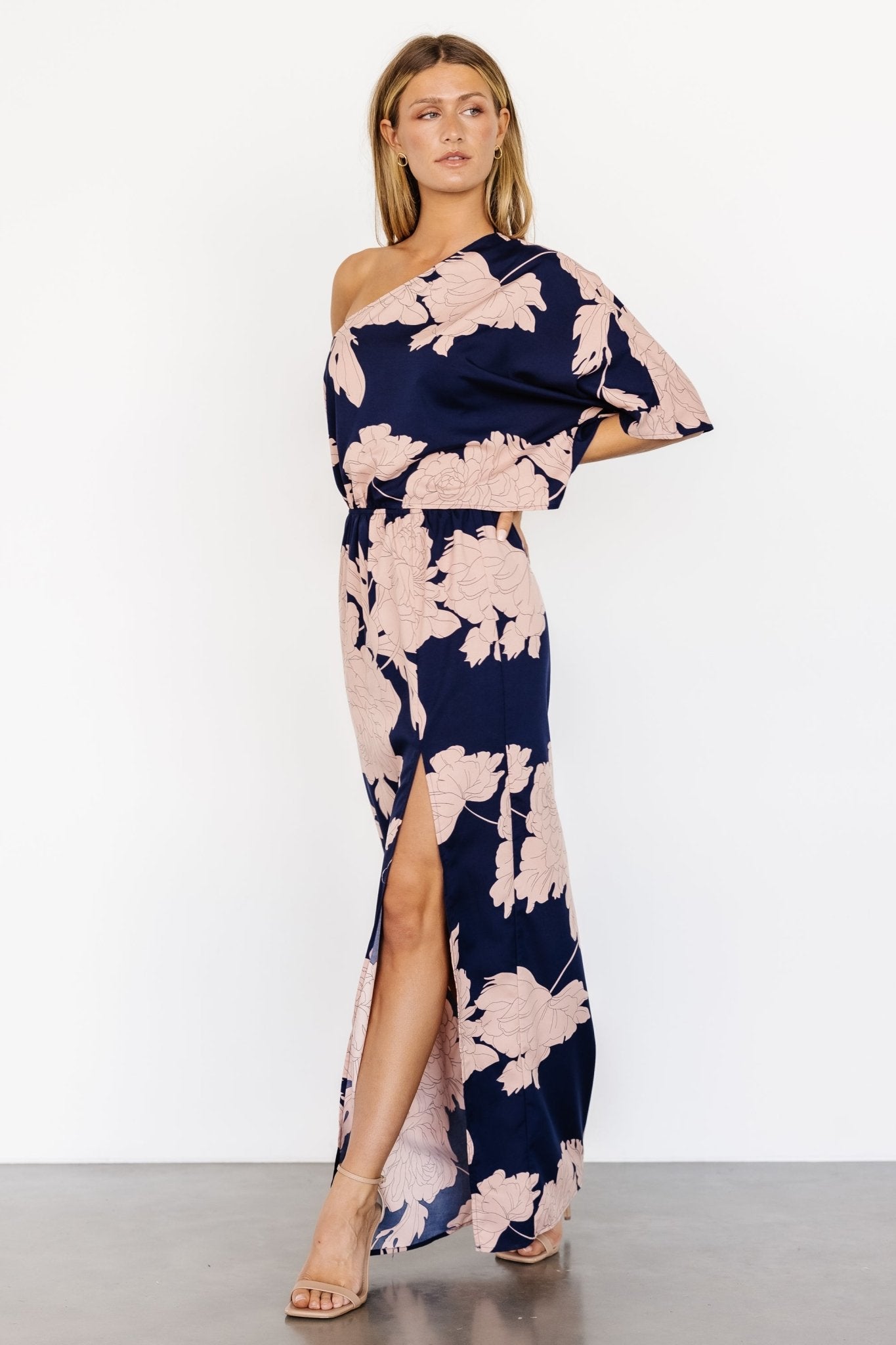 Halston Maxi Dress | Navy + Blush Marketable Online