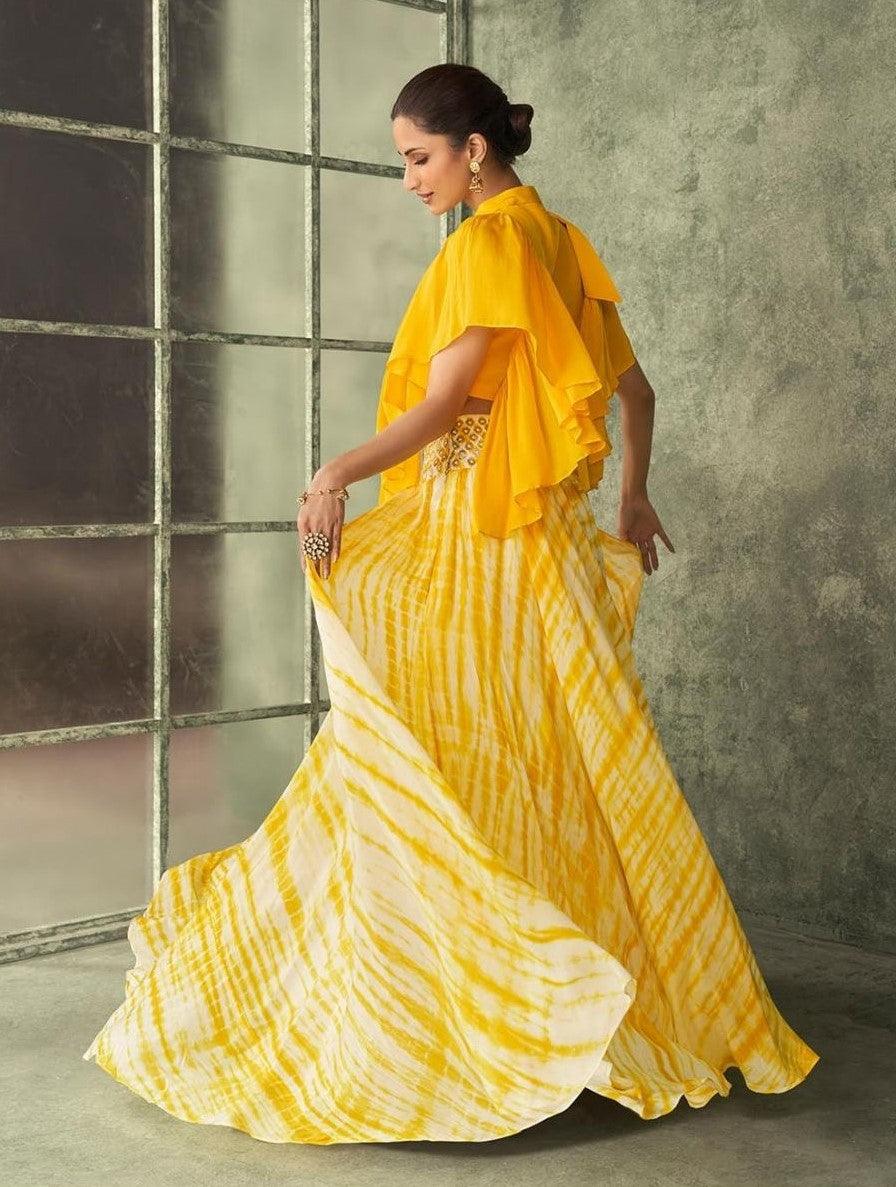 Yellow Georgette Silk Fully Embroidered Fancy Lehenga Choli Discount Looking For