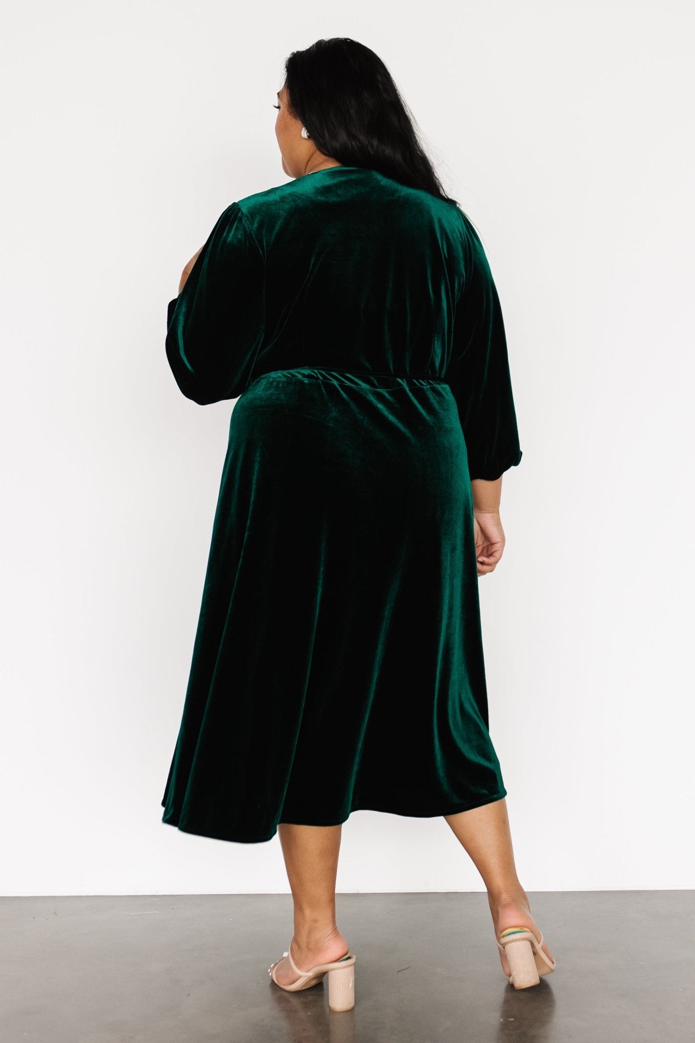 Beckinsale Velvet Wrap Dress | Dark Green Free Shipping Eastbay