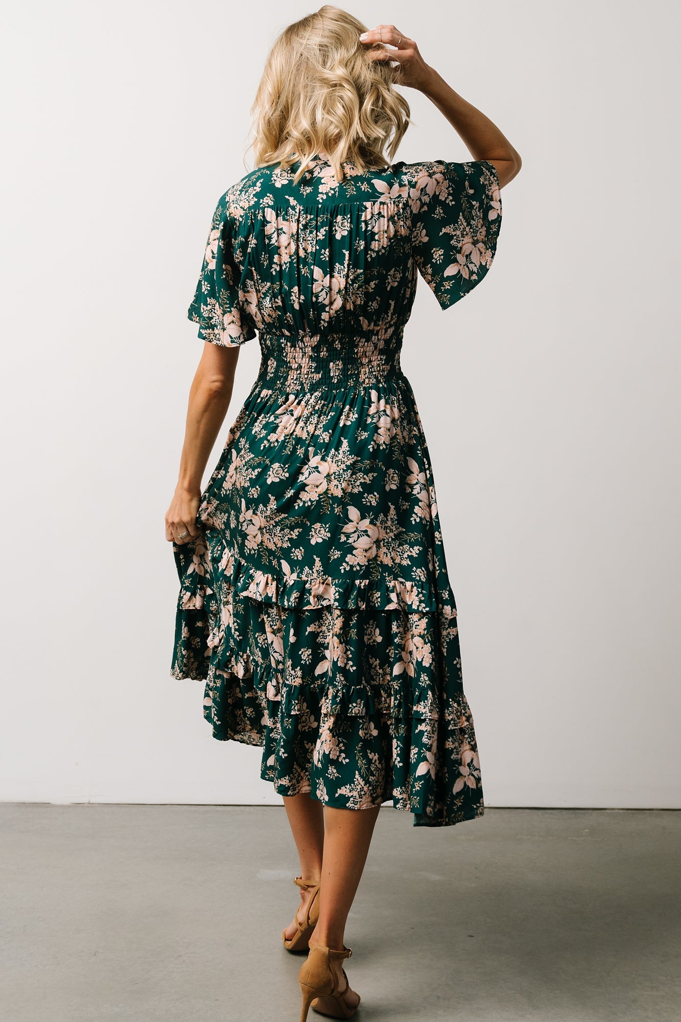 Spell Boho Midi Dress | Topaz + Blush Floral Sale Clearance