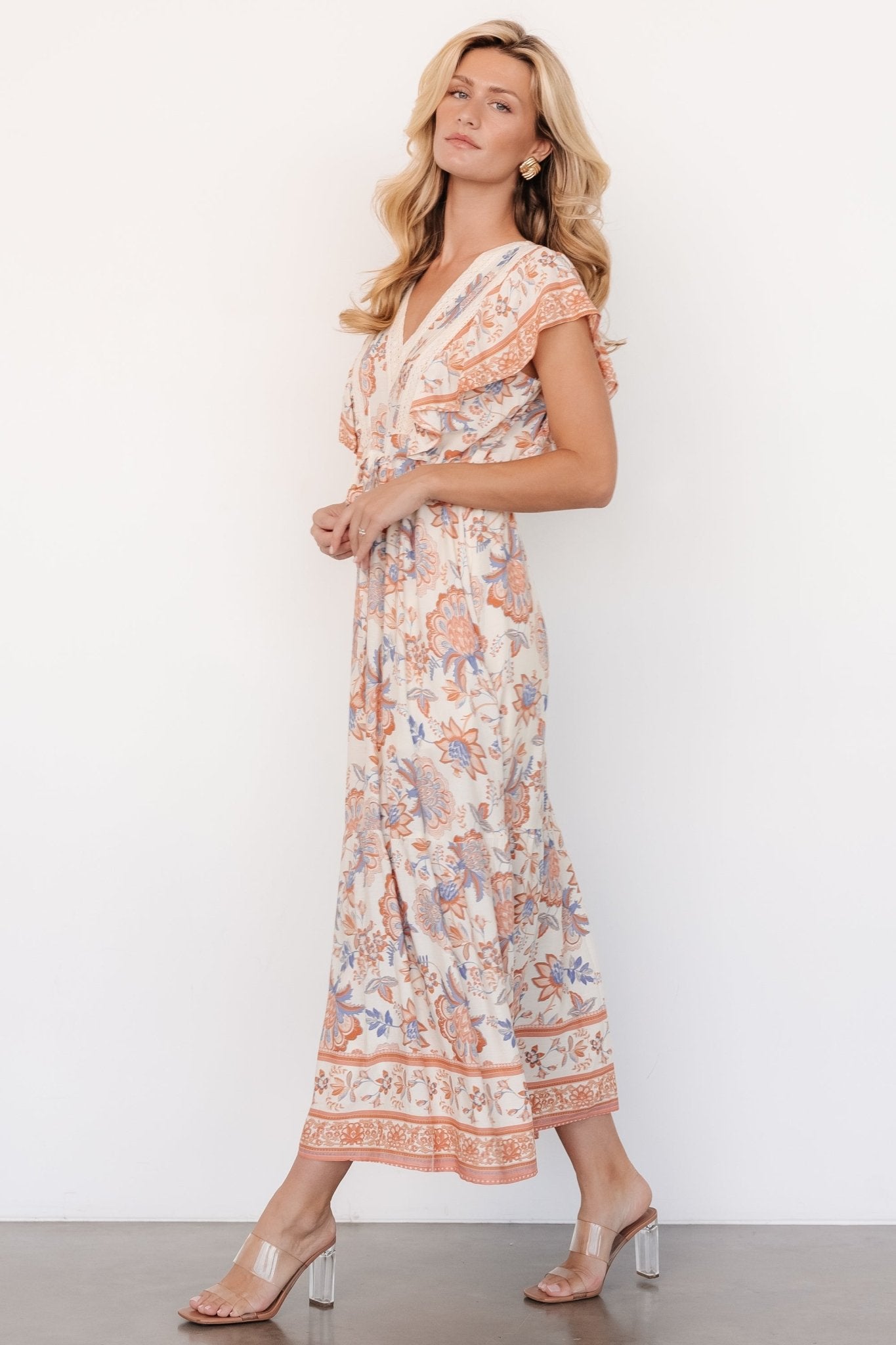 Maggie Maxi Dress | Cream Multi From China Cheap Pice