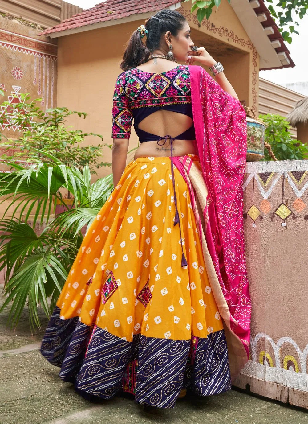 Breathtaking Yellow Embroidered Navratri Lehenga Choli From China Free Shipping Low Pice