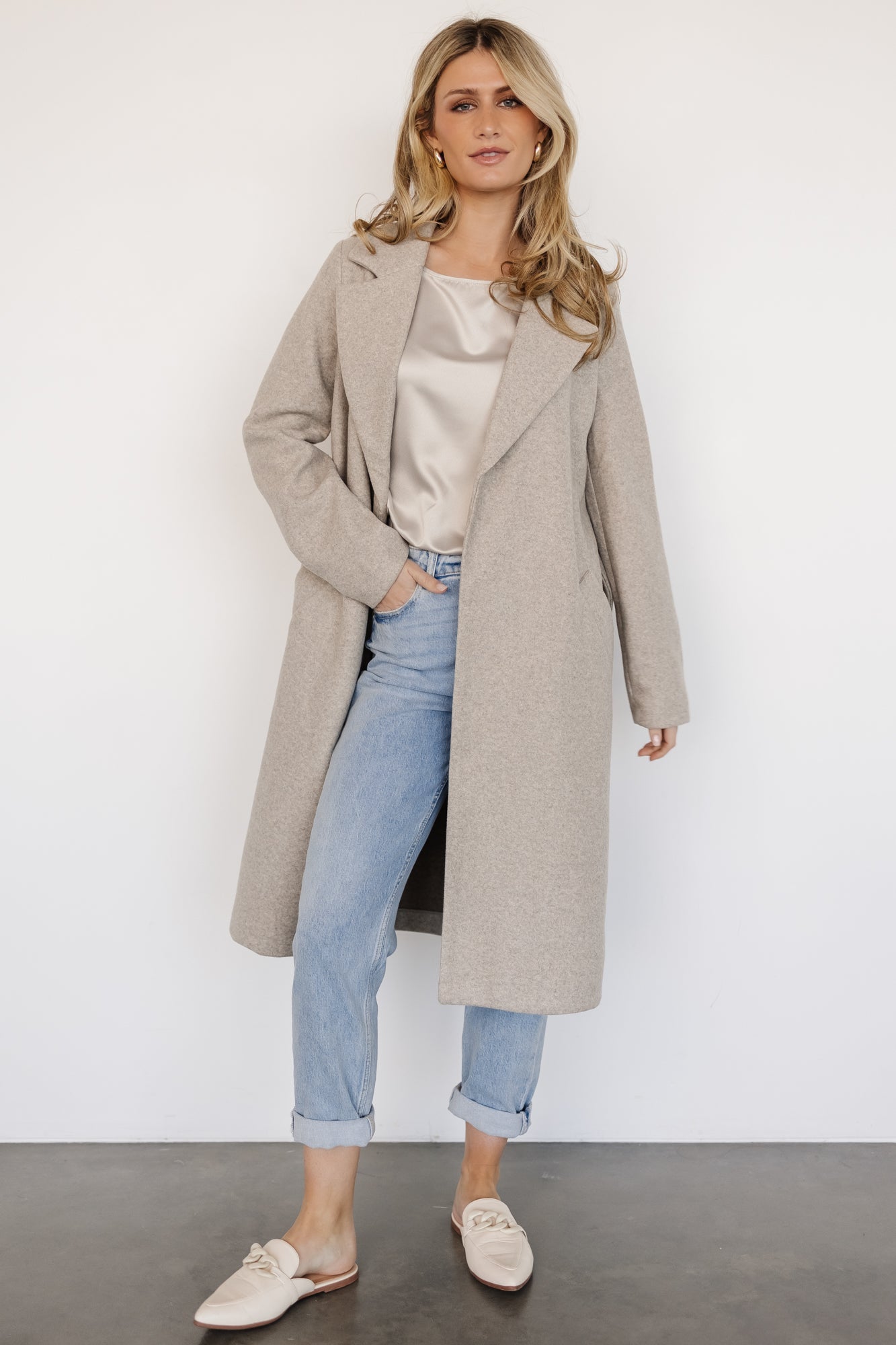 Valdez Long Coat | Stone Sale With Credit Card