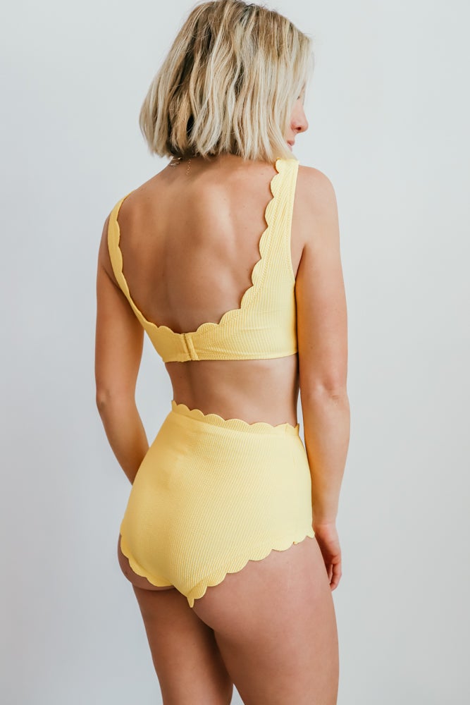 Honolulu Scalloped Bikini Top | Yellow Buy Cheap Discounts