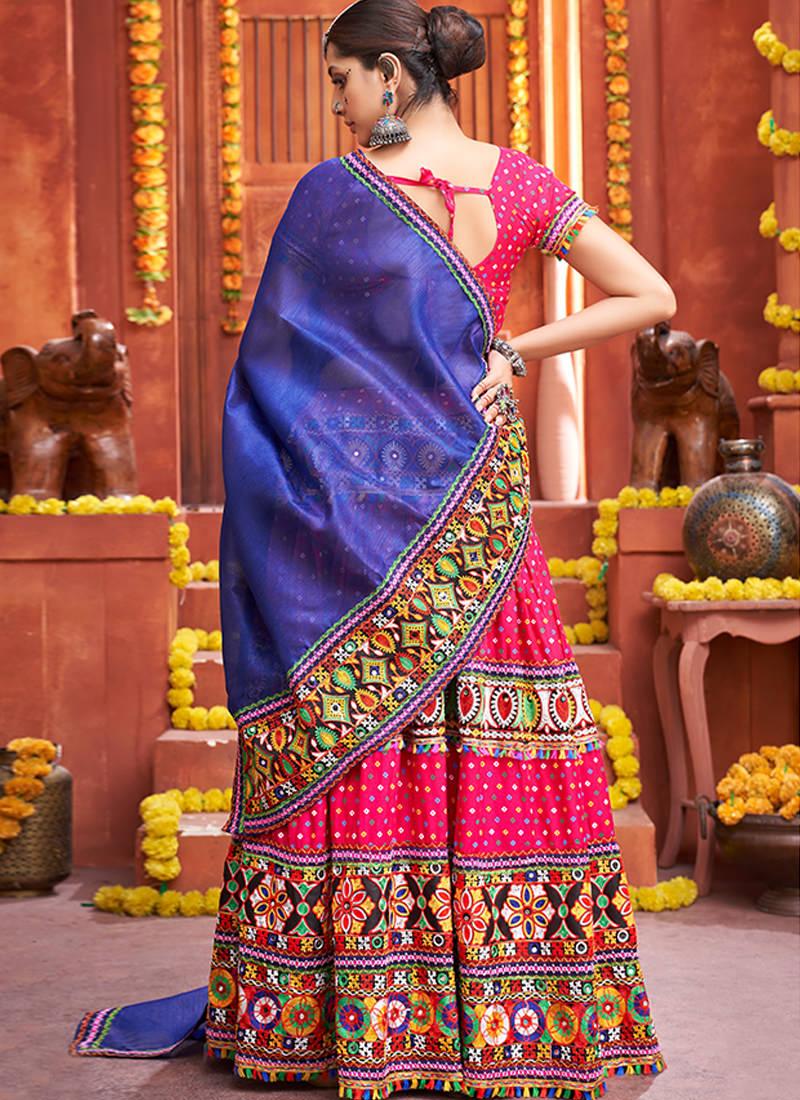 Patola Print Rani Pink Navrati Chaniya Choli Cheap Sale Cost