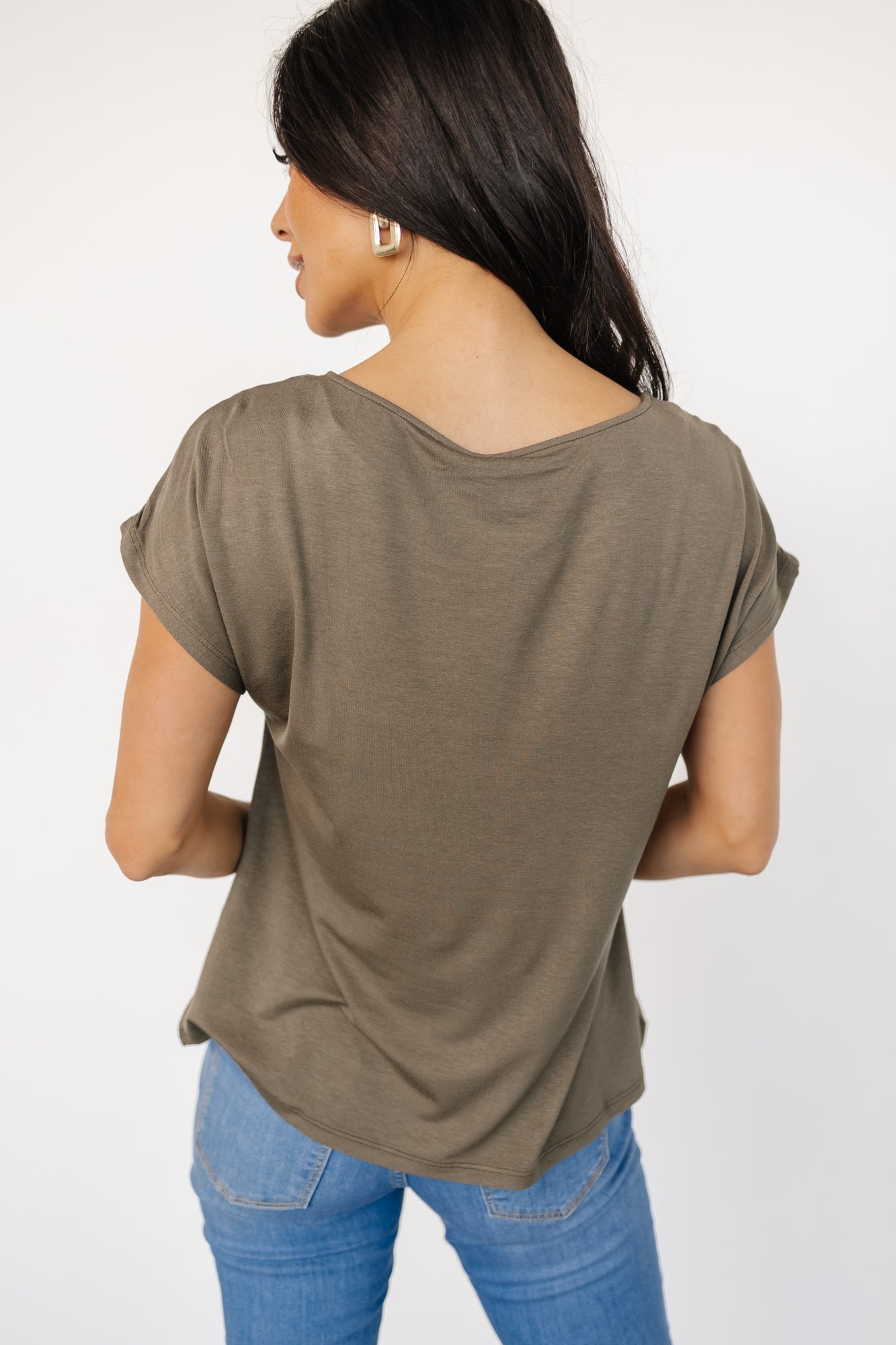 Leonie Satin Top | Olive Cheap Sale Online