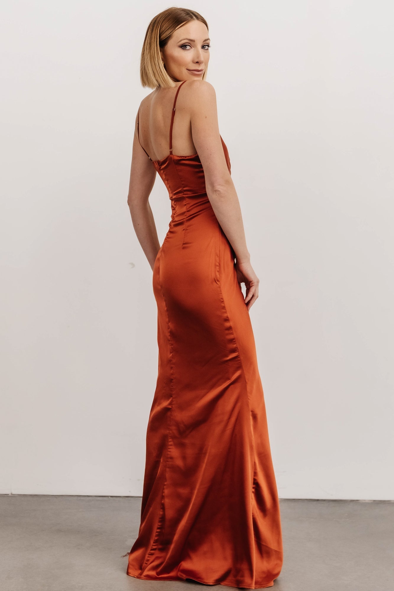 Monet Satin Gown | Rust 100% Authentic Cheap Online