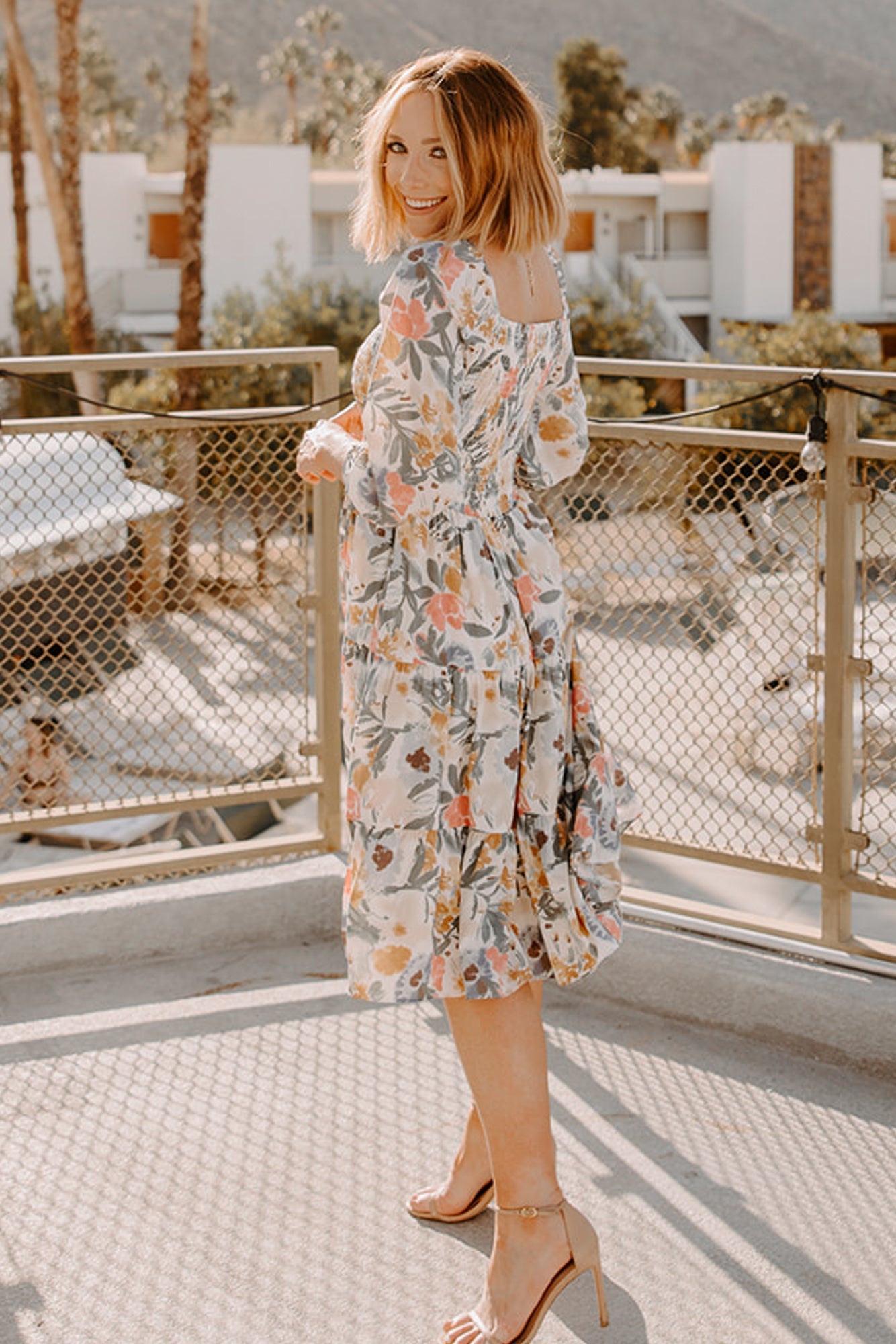 Marta Smocked Midi Dress | Multi Floral Amazon Sale Online