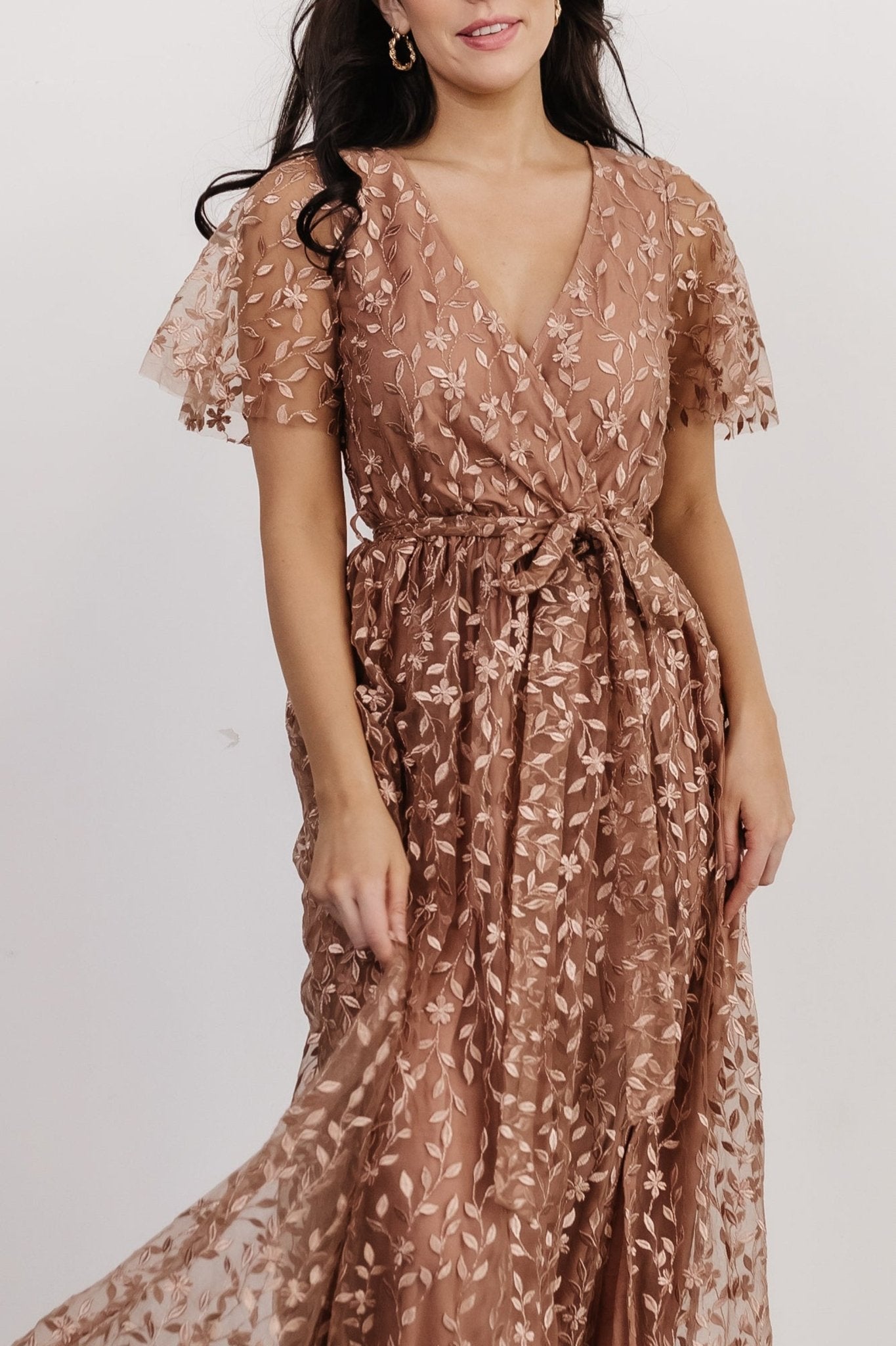 Marseille Embossed Maxi Dress | Nude Rose Outlet Deals