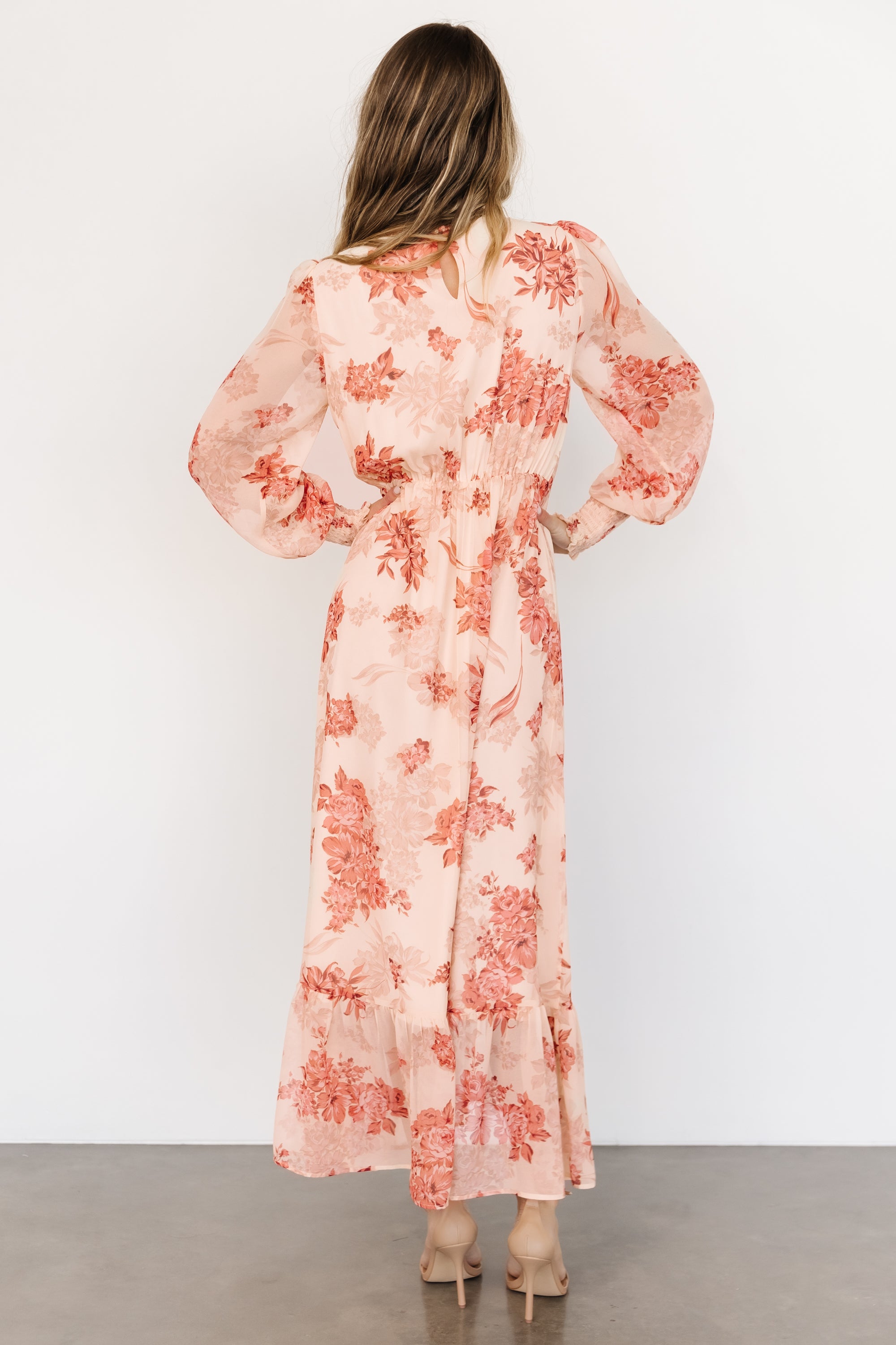 Luciana Maxi Dress | Beige + Rose For Cheap Sale Online