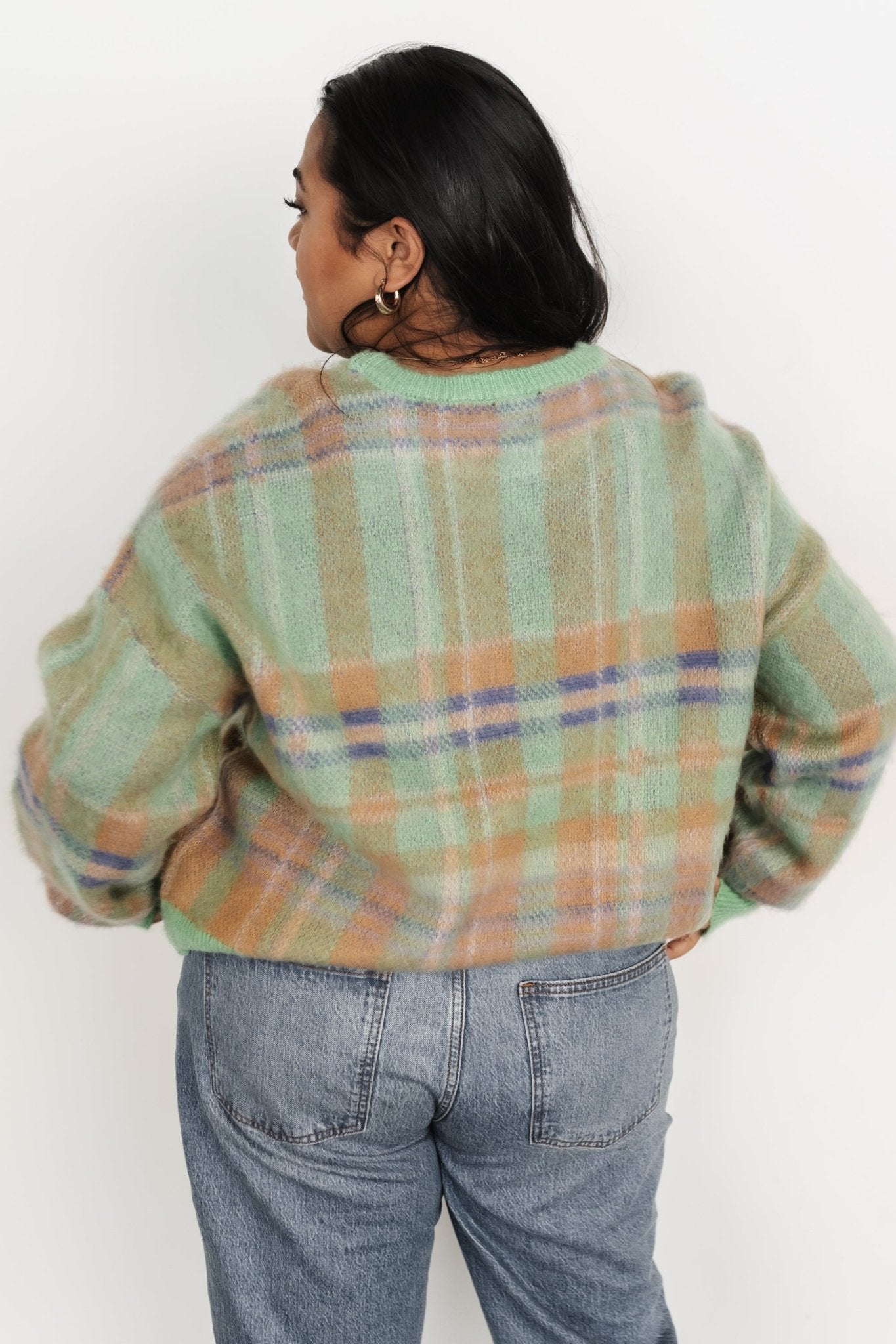 Brentridge Plaid Sweater | Green Multi Official Site