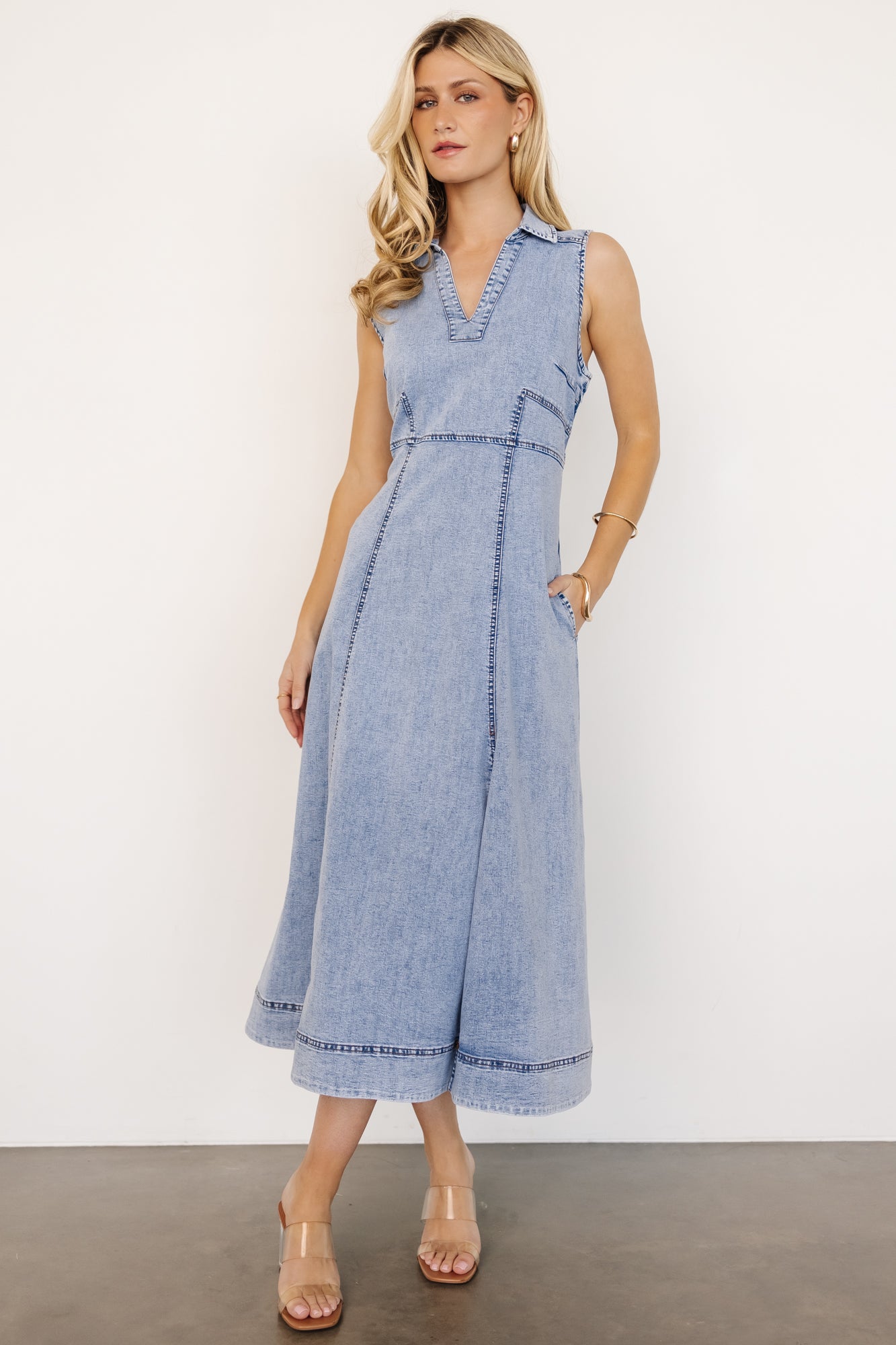 Georgia Sleeveless Midi Dress | Denim Store Sale