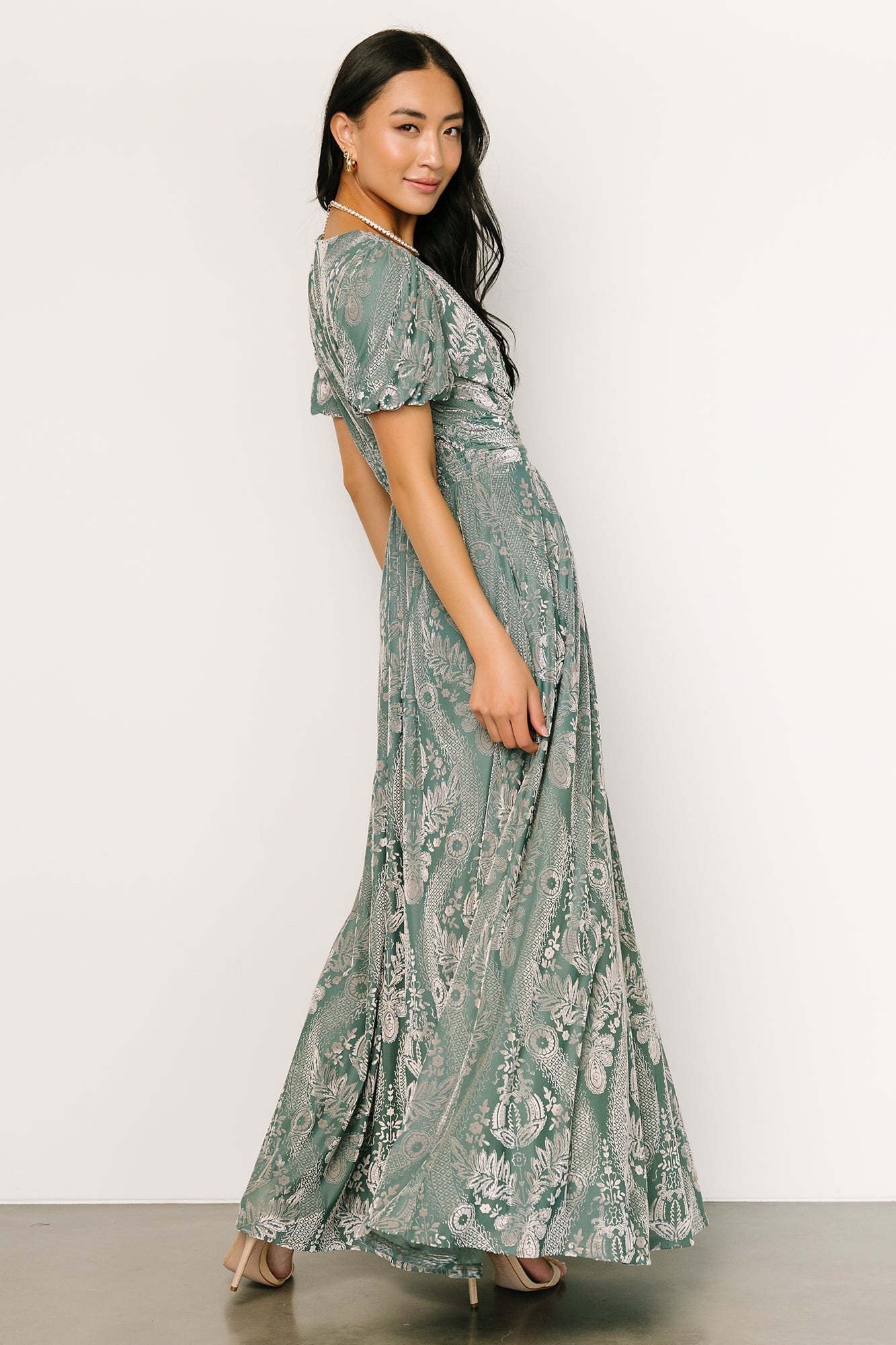 Leslie Velvet Maxi Dress | Sage + Silver Outlet Sale Online