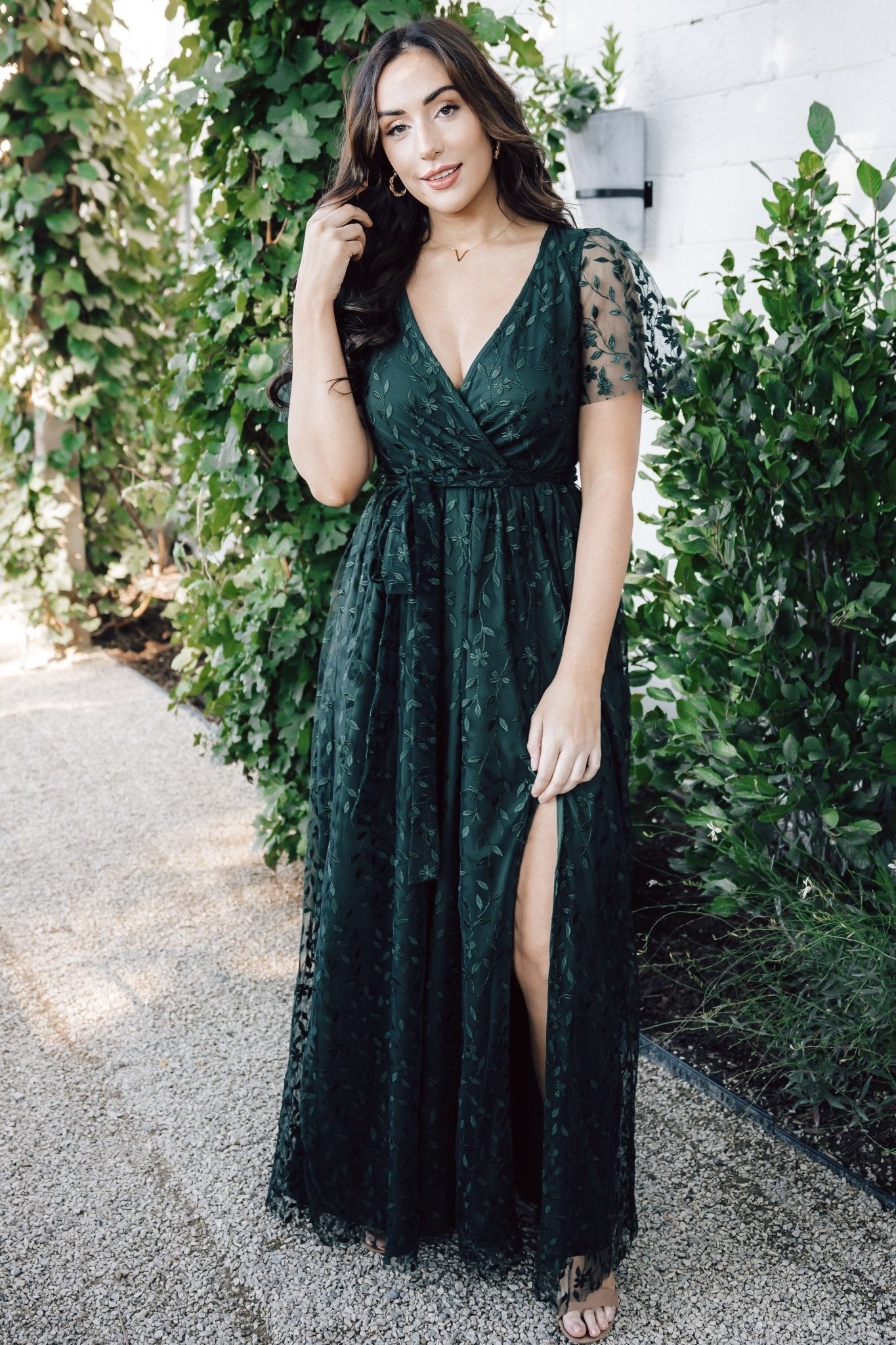 Marseille Embossed Maxi Dress | Green Clearance Online Amazon