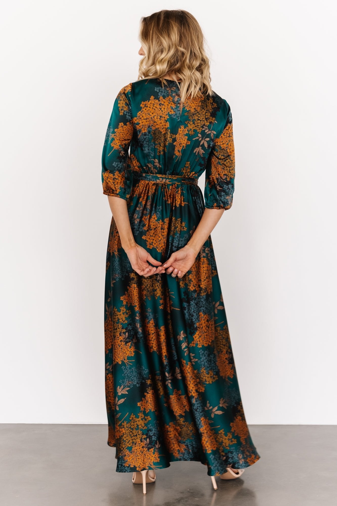 Paula Satin Maxi Dress | Jade Multi Store Sale Online