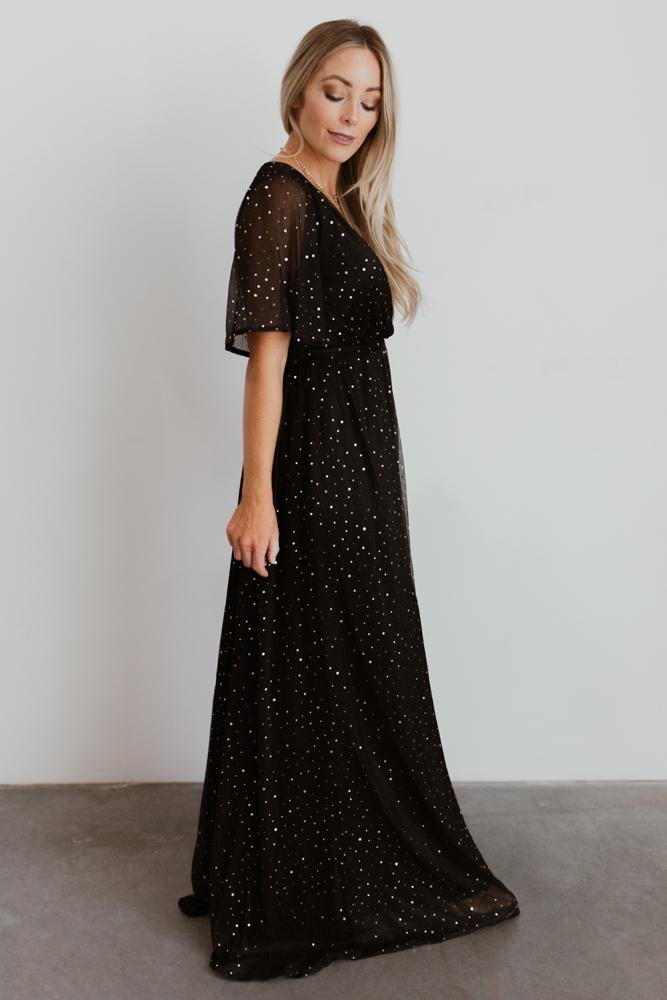 Grace Sparkle Gown | Black Discount Pay With Visa