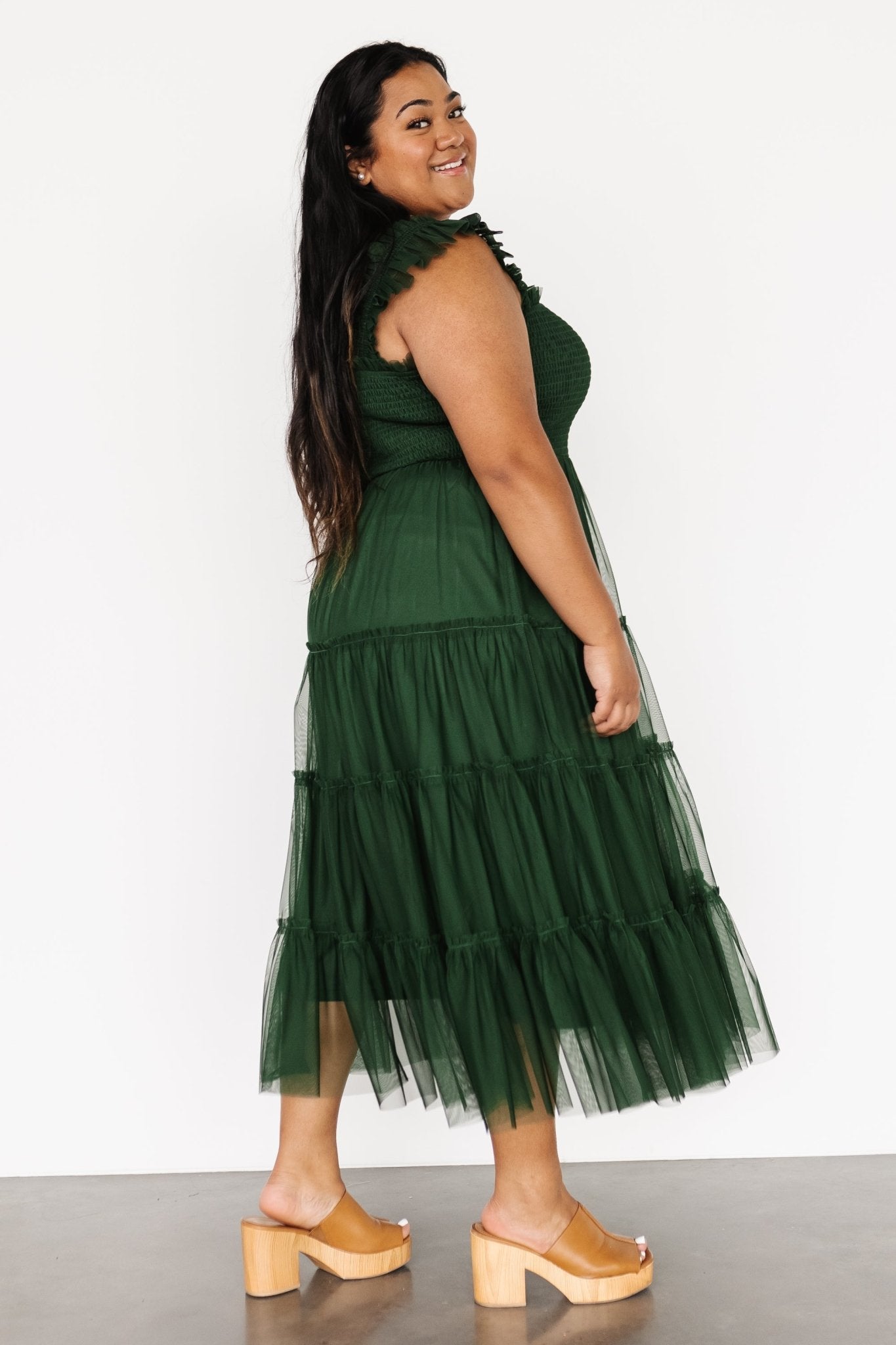 Emma Smocked Tulle Dress | Green Amazon Cheap Online