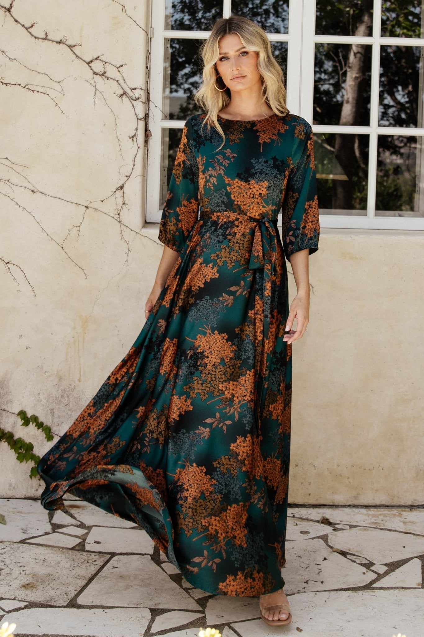 Paula Satin Maxi Dress | Jade Multi Store Sale Online