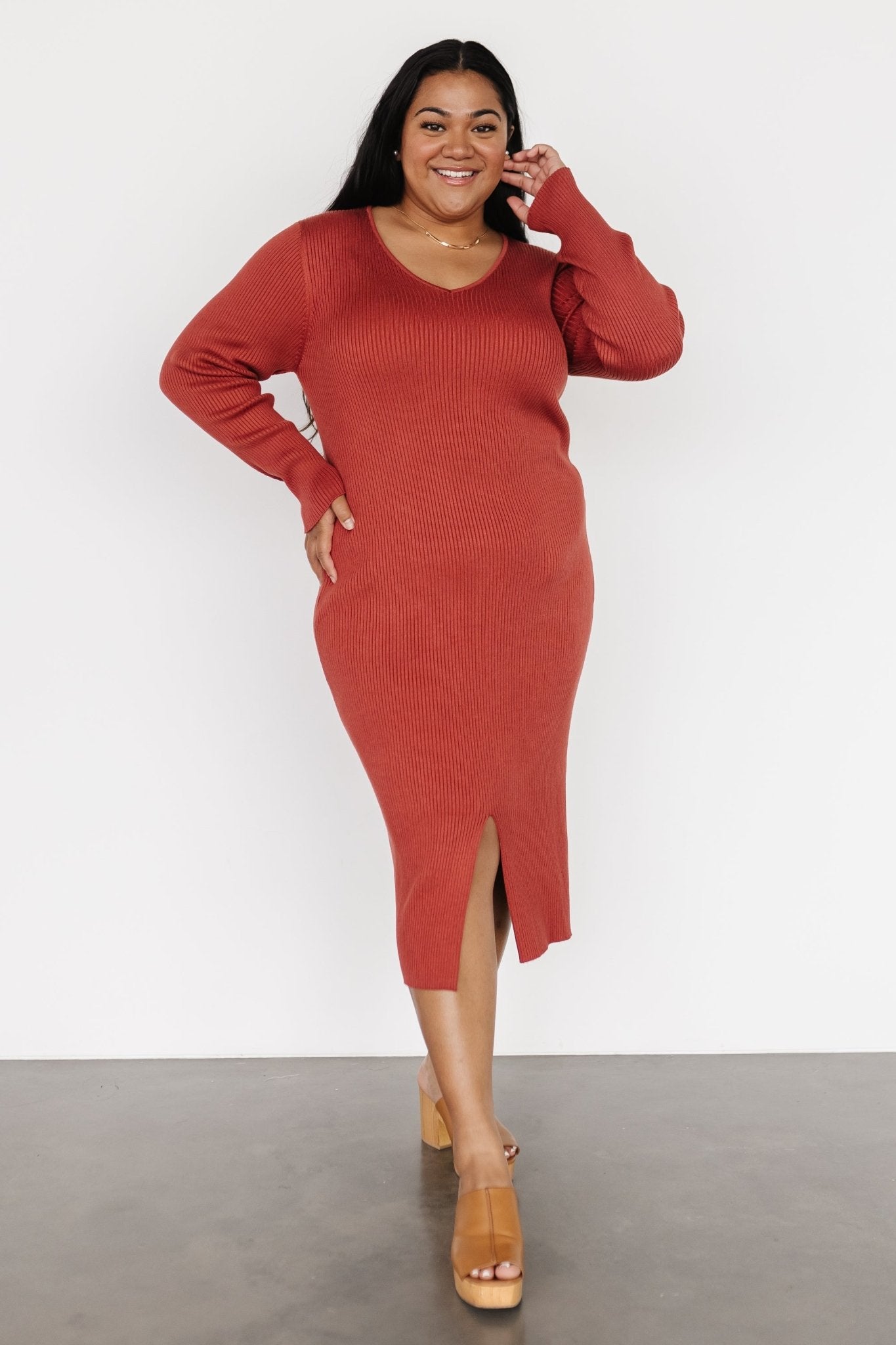 Fairmount Ribbed Midi Dress | Clay Sale Cheapest