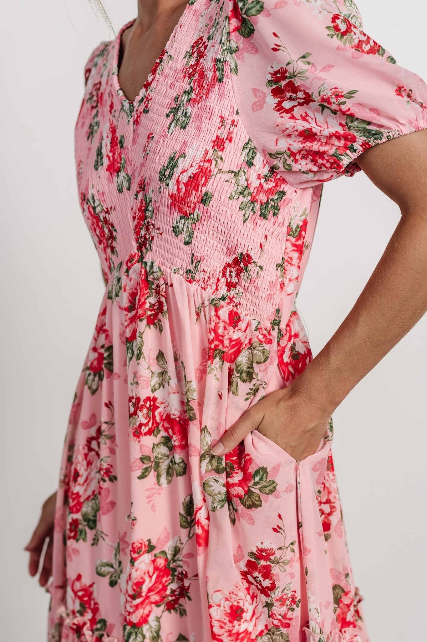 Cadella Maxi Dress | Pink Floral Cheap Pick A Best