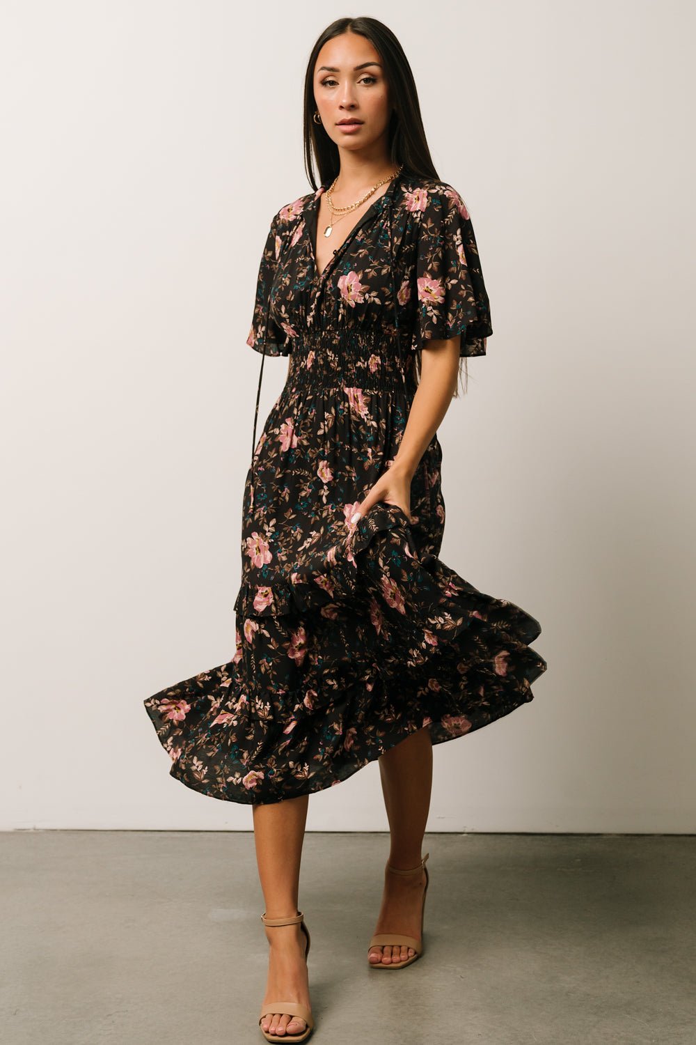 Spell Boho Midi Dress | Midnight Garden Low Pice For Sale