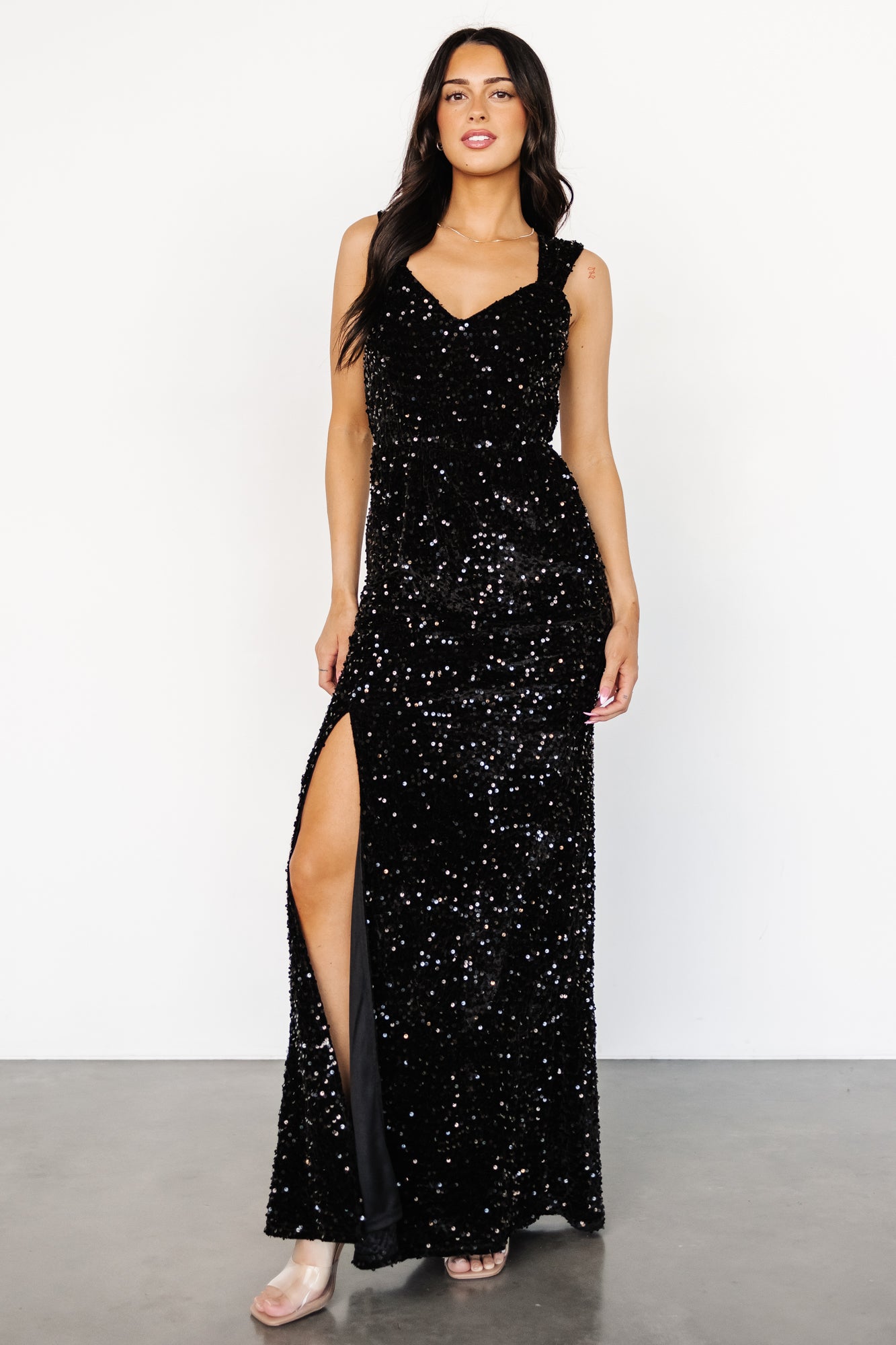 Monroe Sequin Gown | Black Latest Collections Cheap Pice