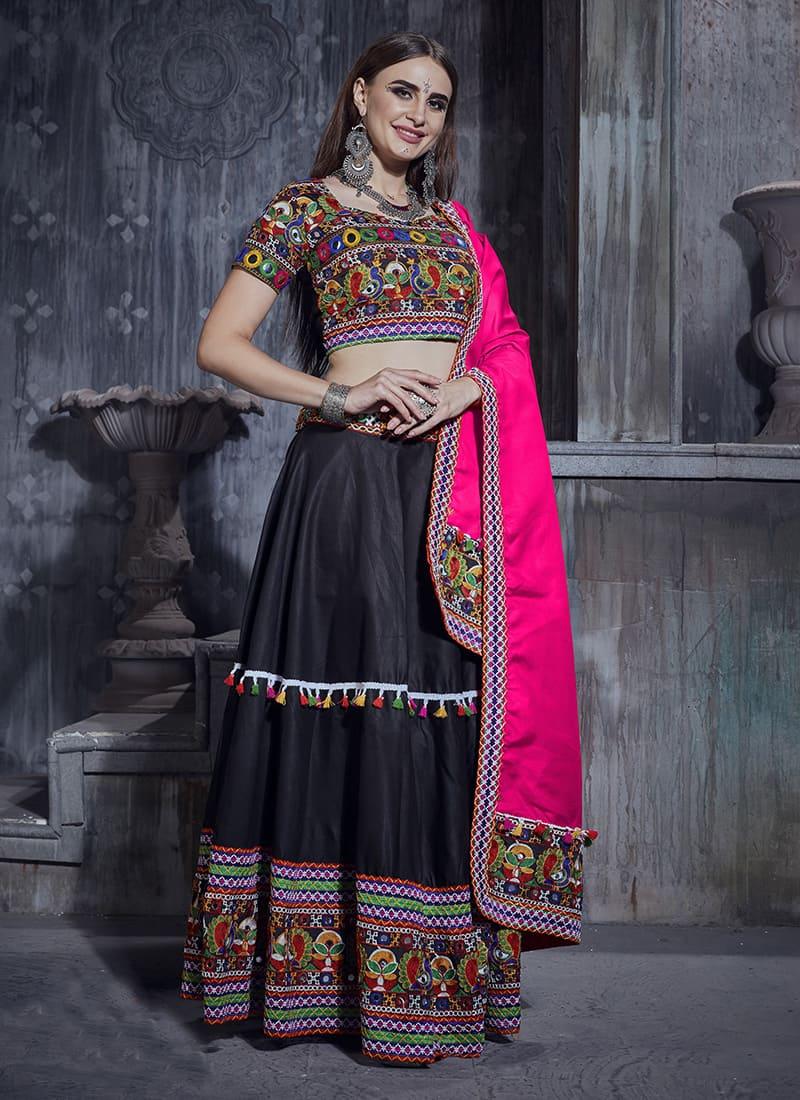 Designer Chaniya Choli For Navratri With Pink Dupatta Outlet New Arrival