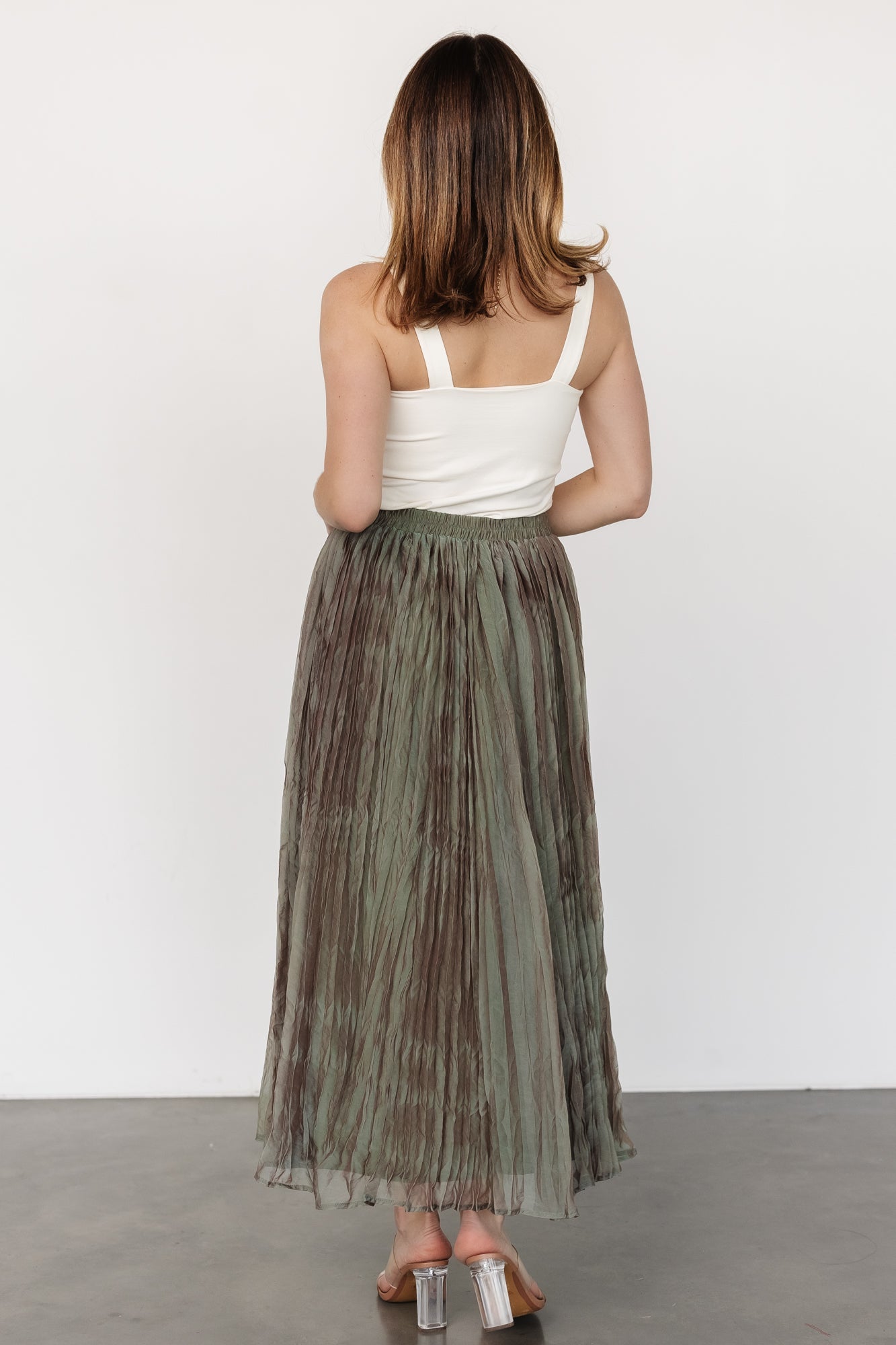 Cyra Midi Skirt | Sage Under 70 Dollars