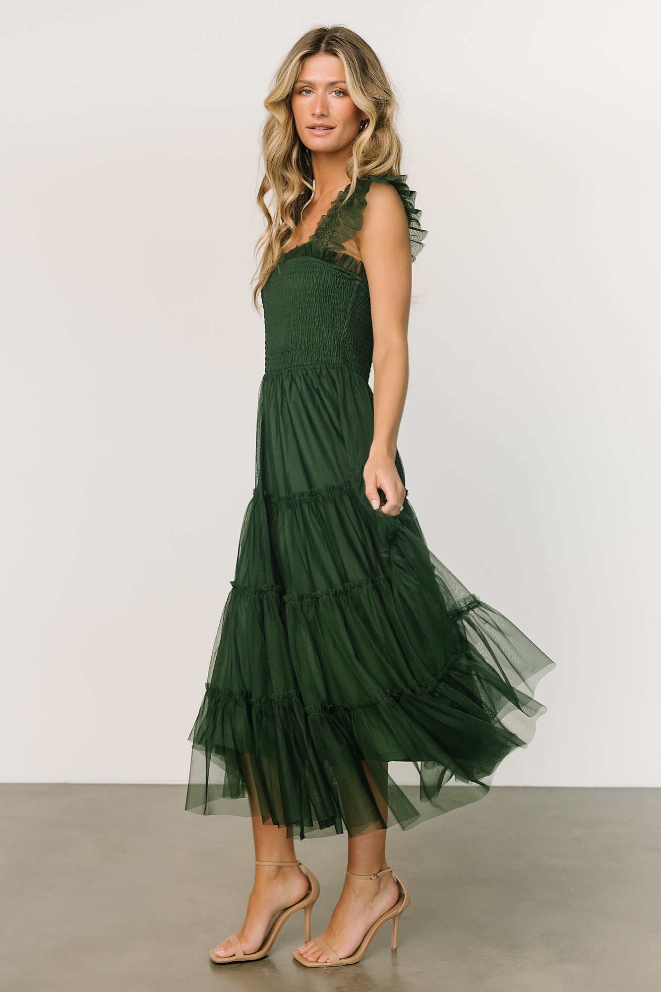 Emma Smocked Tulle Dress | Green Amazon Cheap Online