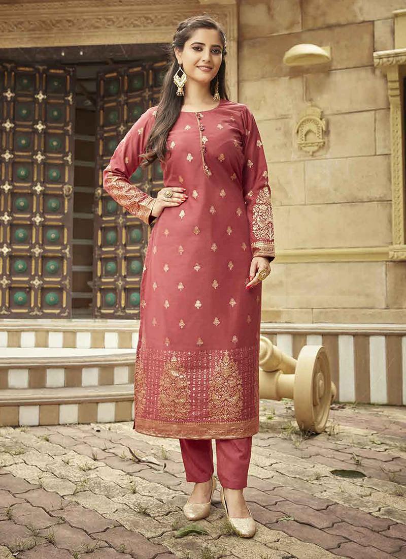 Viscose Fabric Dark Peach Pant Style Suit Get Authentic Sale Online