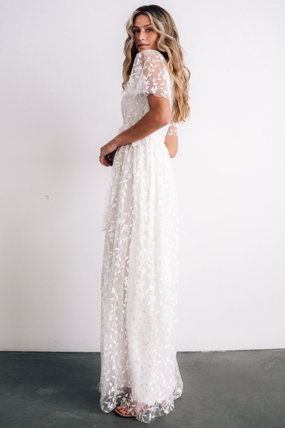 Marseille Embossed Maxi Dress | White Online Shop From China