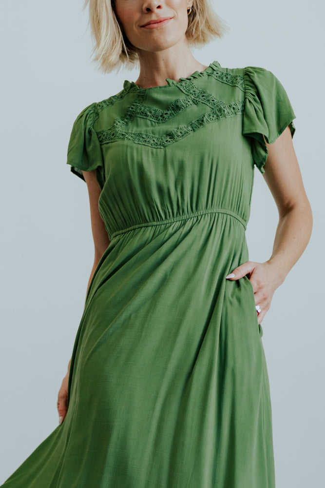 Prestyn Midi Dress | Green Manchester For Sale