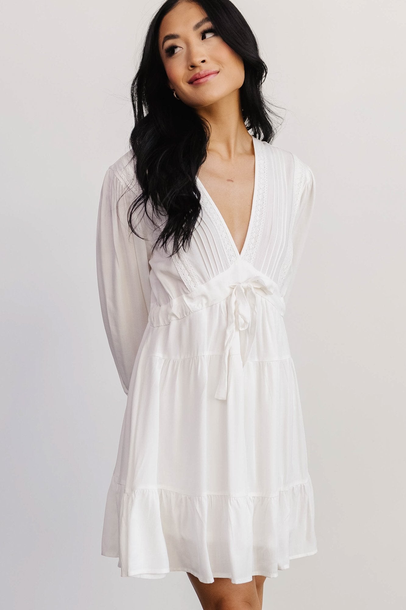 Amelia Boho Mini Dress | Off White Free Shipping Fashion Style