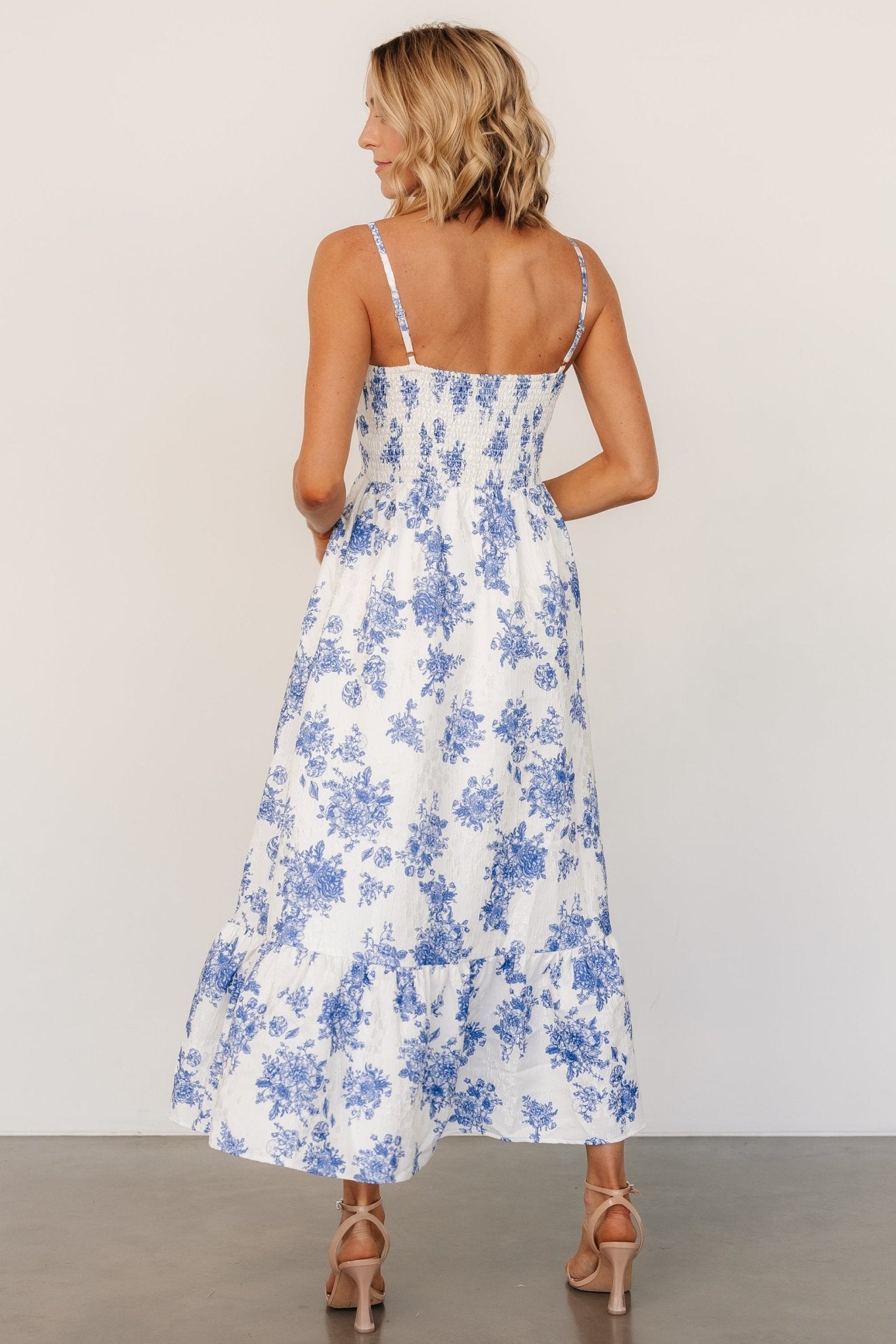 Cherie Jacquard Dress | Off White + Blue Floral Footlocker Pictures