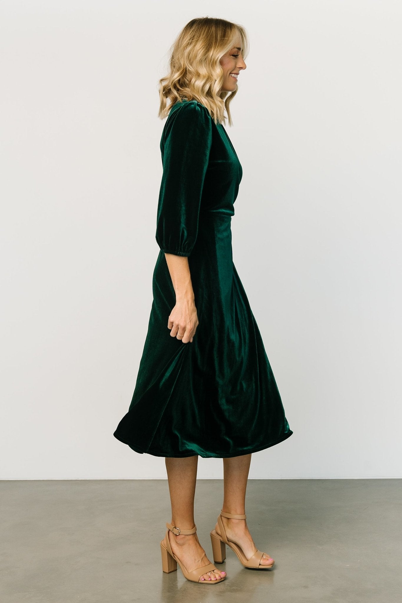 Beckinsale Velvet Wrap Dress | Dark Green Free Shipping Eastbay