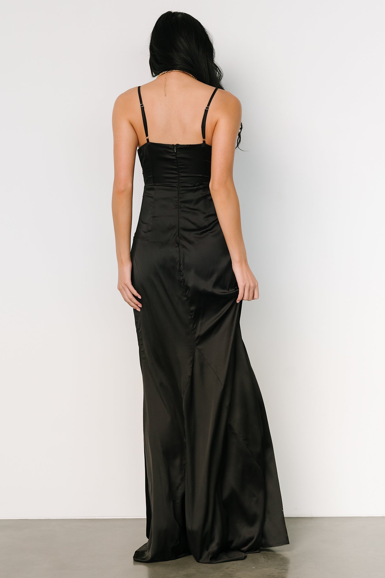 Monet Satin Gown | Black Quality Free Shipping