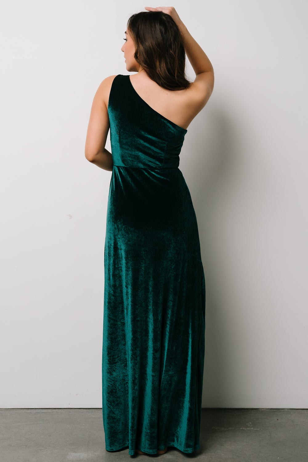 Tatiana Velvet One Shoulder Maxi Dress | Emerald Deals Online