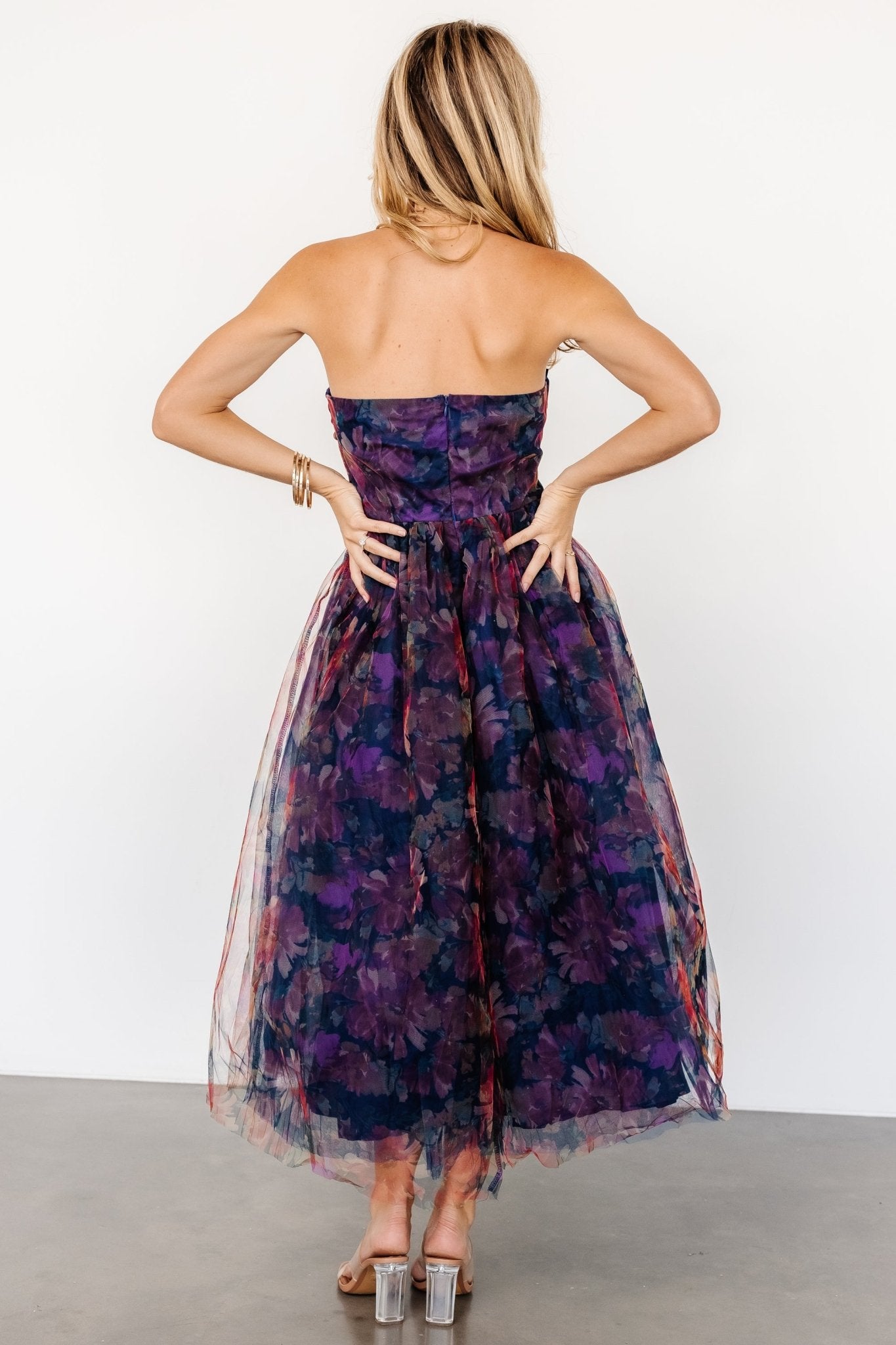 Cristelle Strapless Dress | Navy Multi Floral Release Dates Sale Online