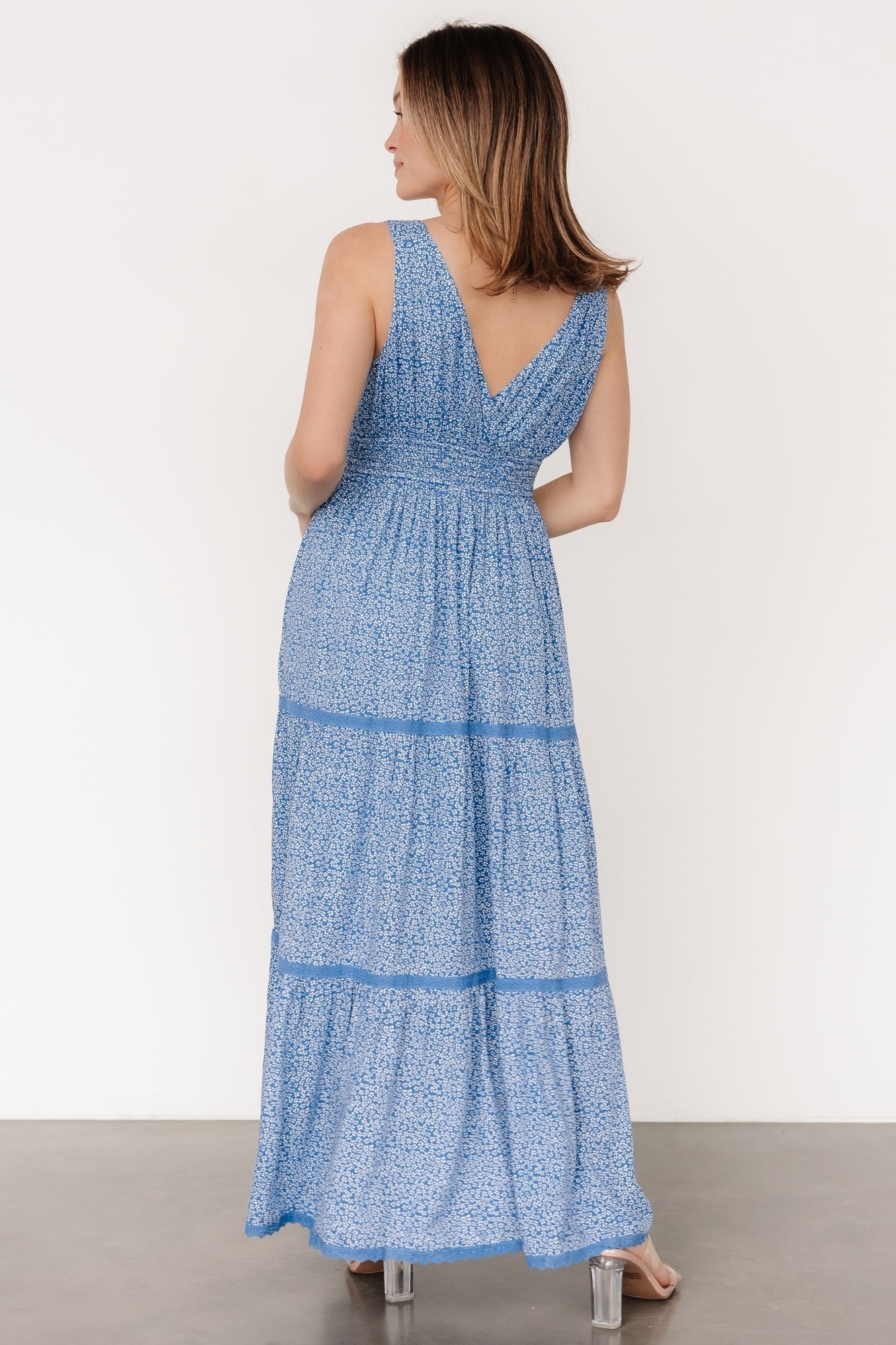 Lauren Maxi Dress | Blue Floral Discount Wholesale