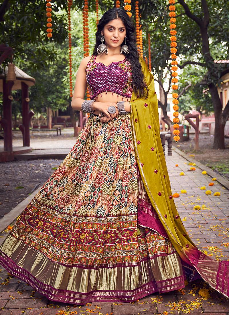 Cream Crush Lehenga With Hand Work Blouse Buy Cheap Best Place