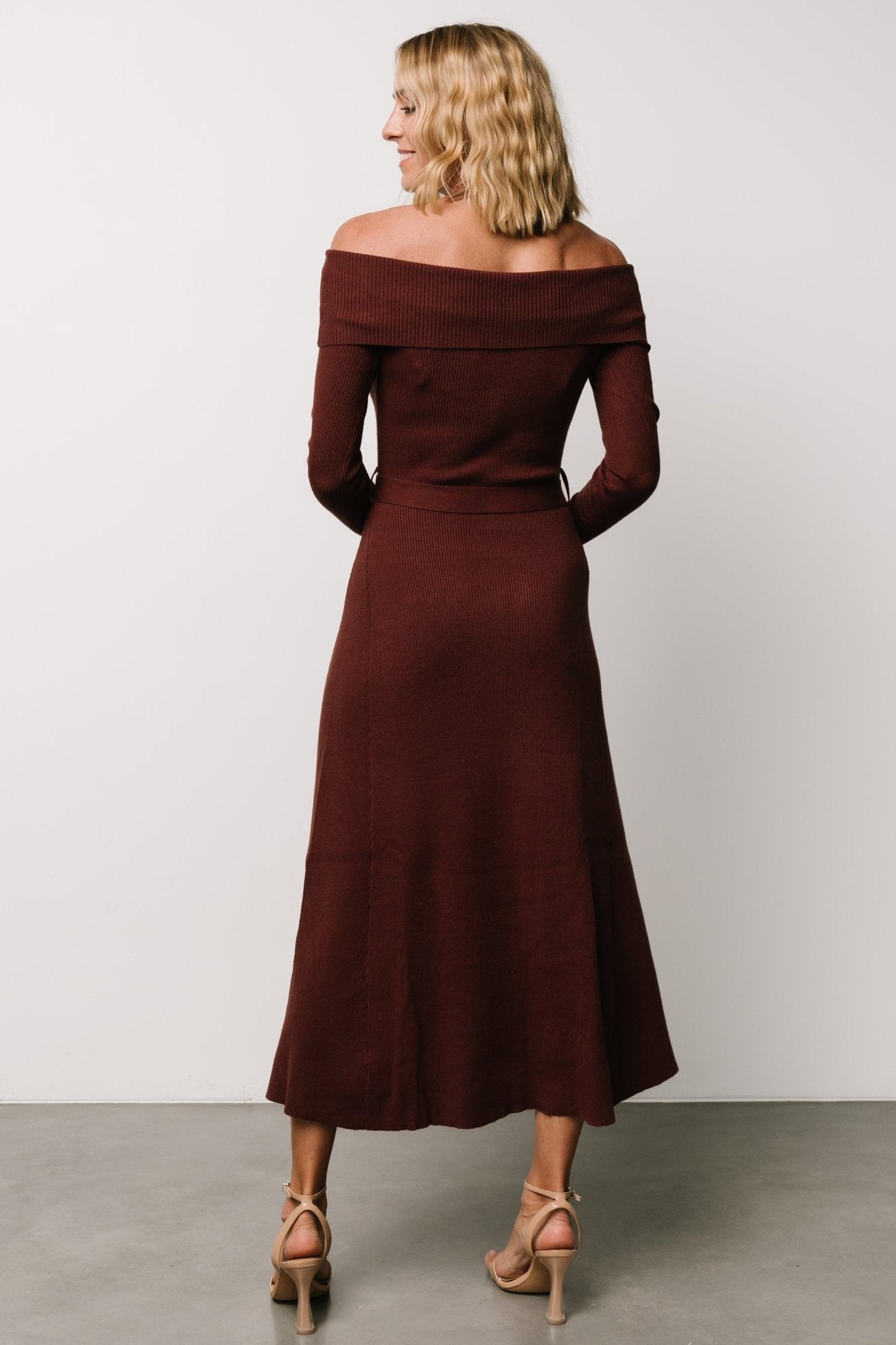 Rheta Off Shoulder Sweater Dress | Mahogany Affordable Cheap Pice